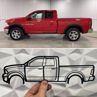 Ram 1500 Quad Cab Generation 4 Silhouette Line Wall Art
