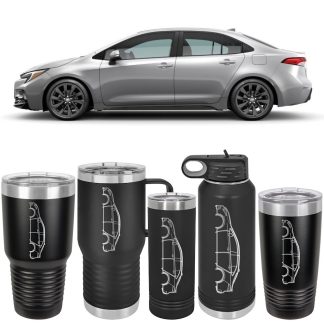 2024+ Corolla Sedan SE Silhouette Drinkware - Tumbler and Water Bottle Styles Available!