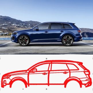 Q7 (2025 FL) Silhouette Line Wall Art