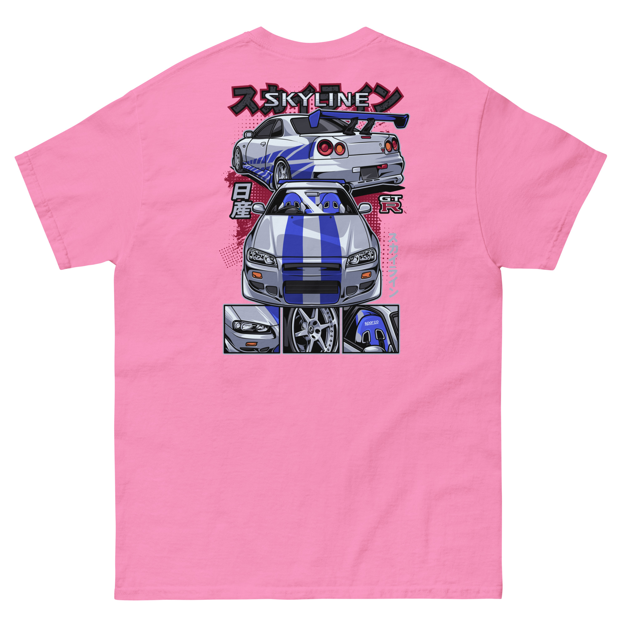 Brian's Skyline GTR R34 Unisex Classic Tee (Front/Back Design) - Image 12