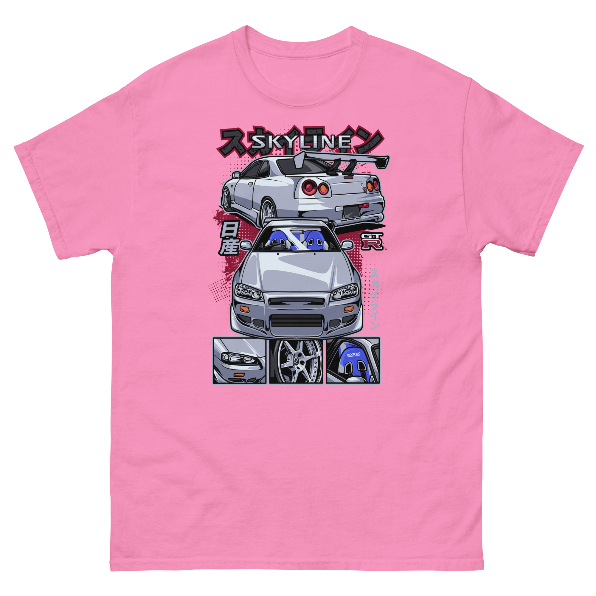 Silver Skyline GTR R34 Unisex Classic Tee - Image 12