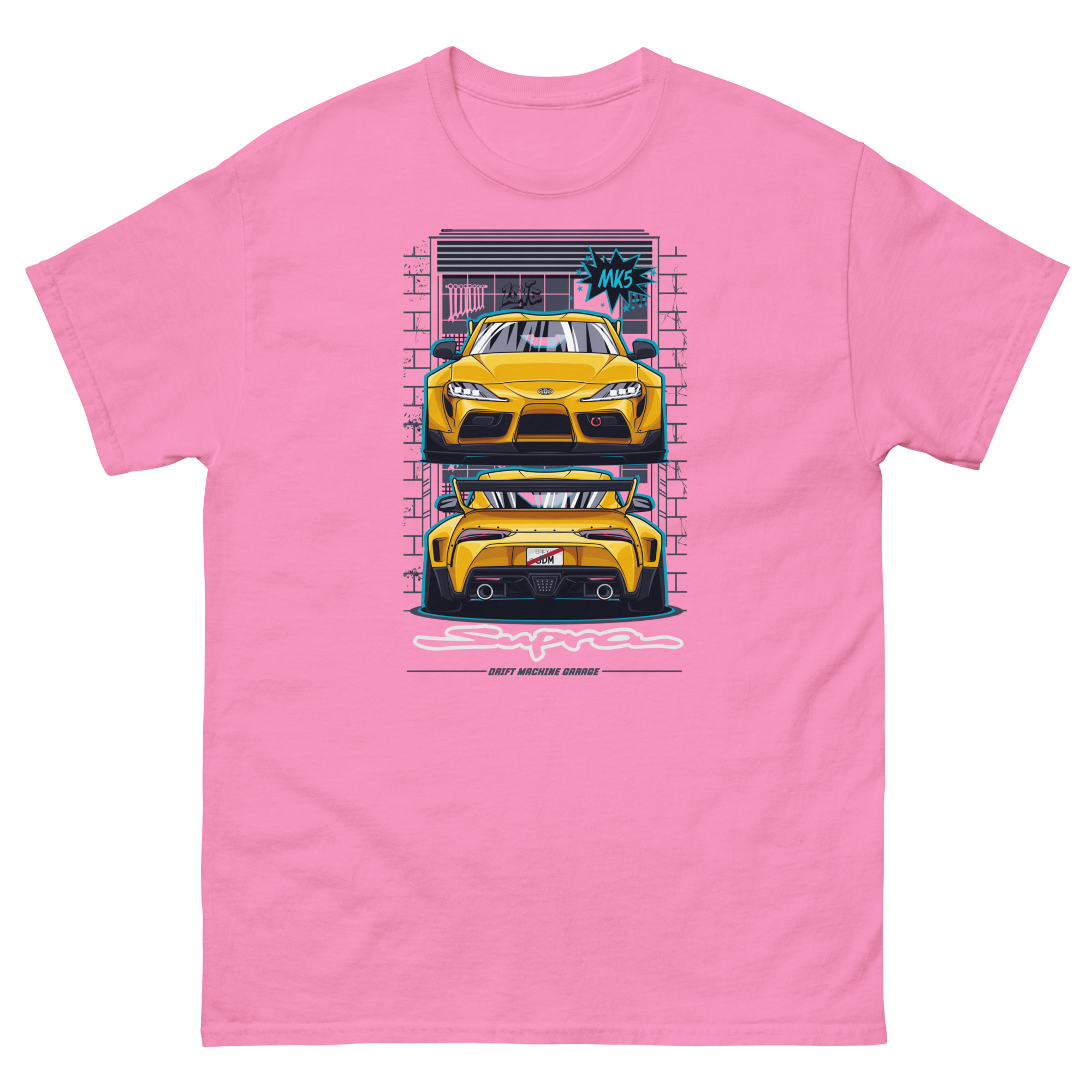 JDM Yellow Supra MK5 Unisex Classic Tee - Image 12