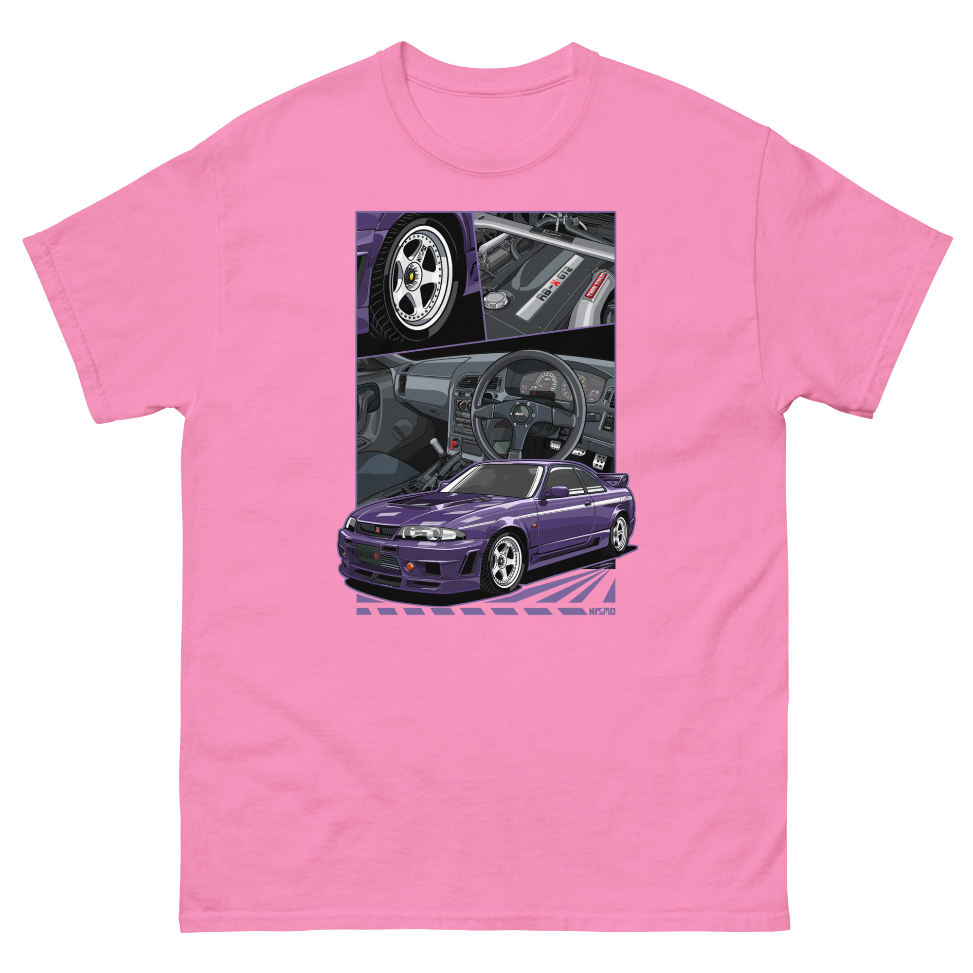 Purple Skyline R34 Unisex Classic Tee - Image 12