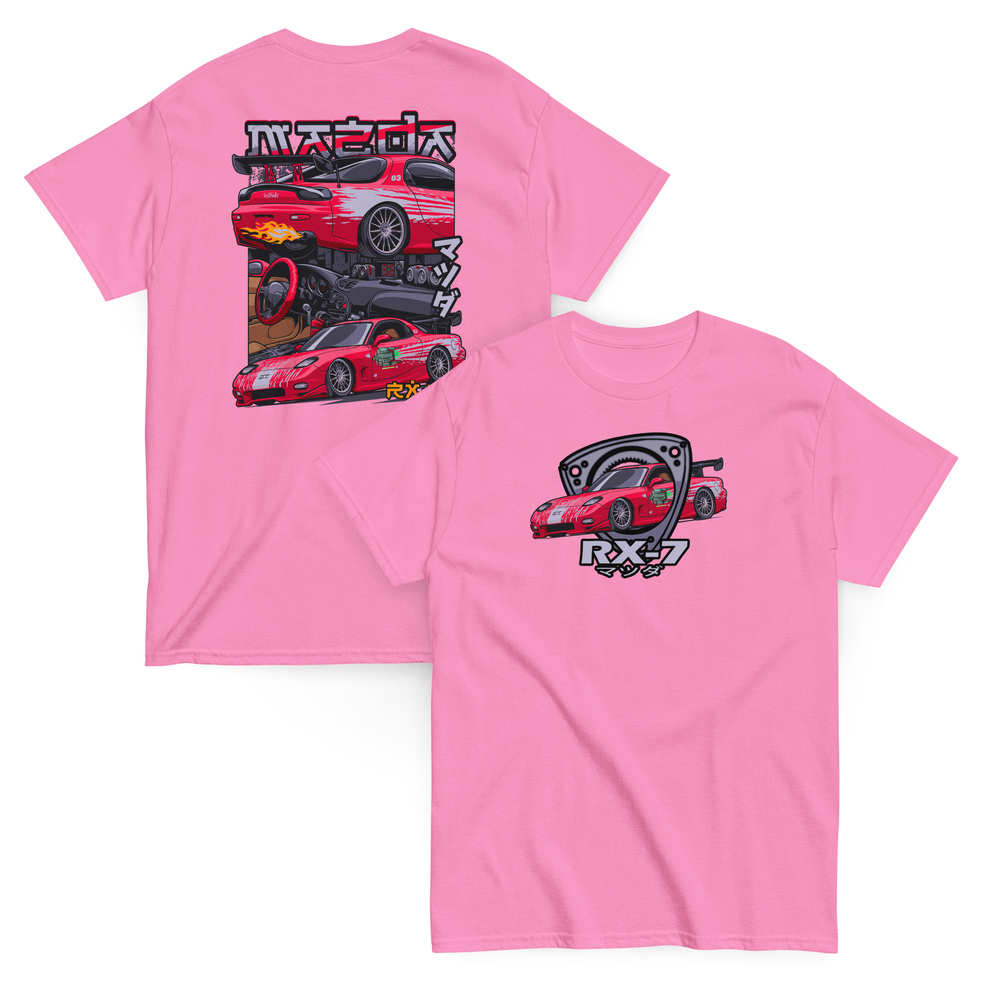 Dom's RX-7 Unisex Classic Tee (Front/Back Design) - Image 32