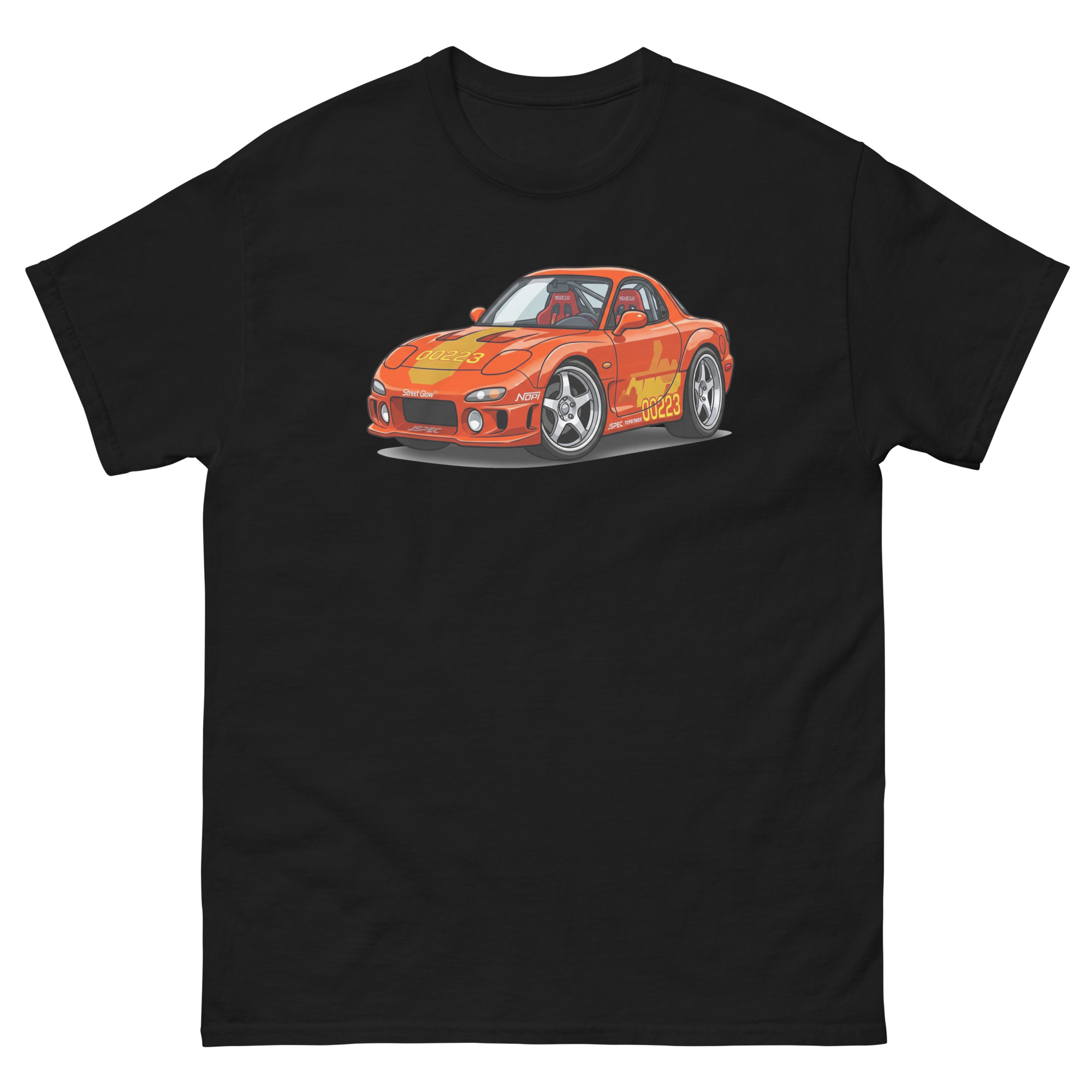 1993 RX-7 Orange Julius Chibi Style Unisex Classic Tee