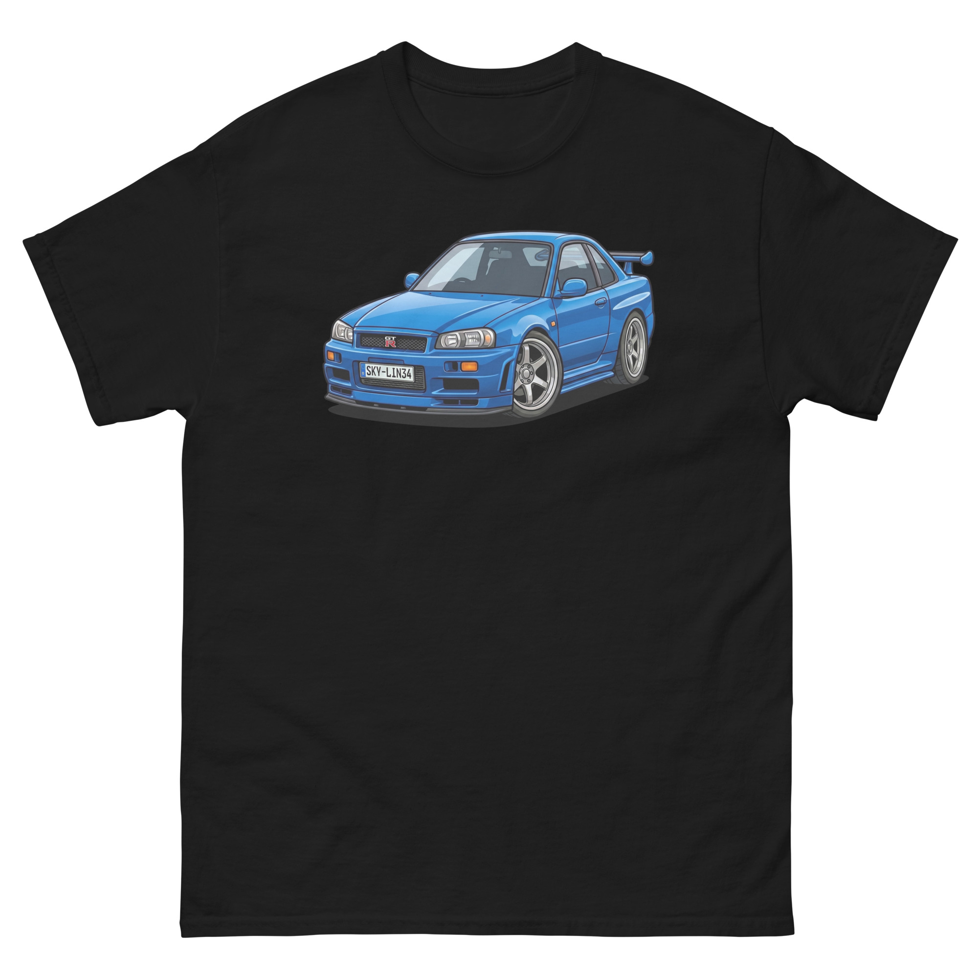 Brian's Blue 2000 Skyline GT-R R34 Unisex Classic Tee