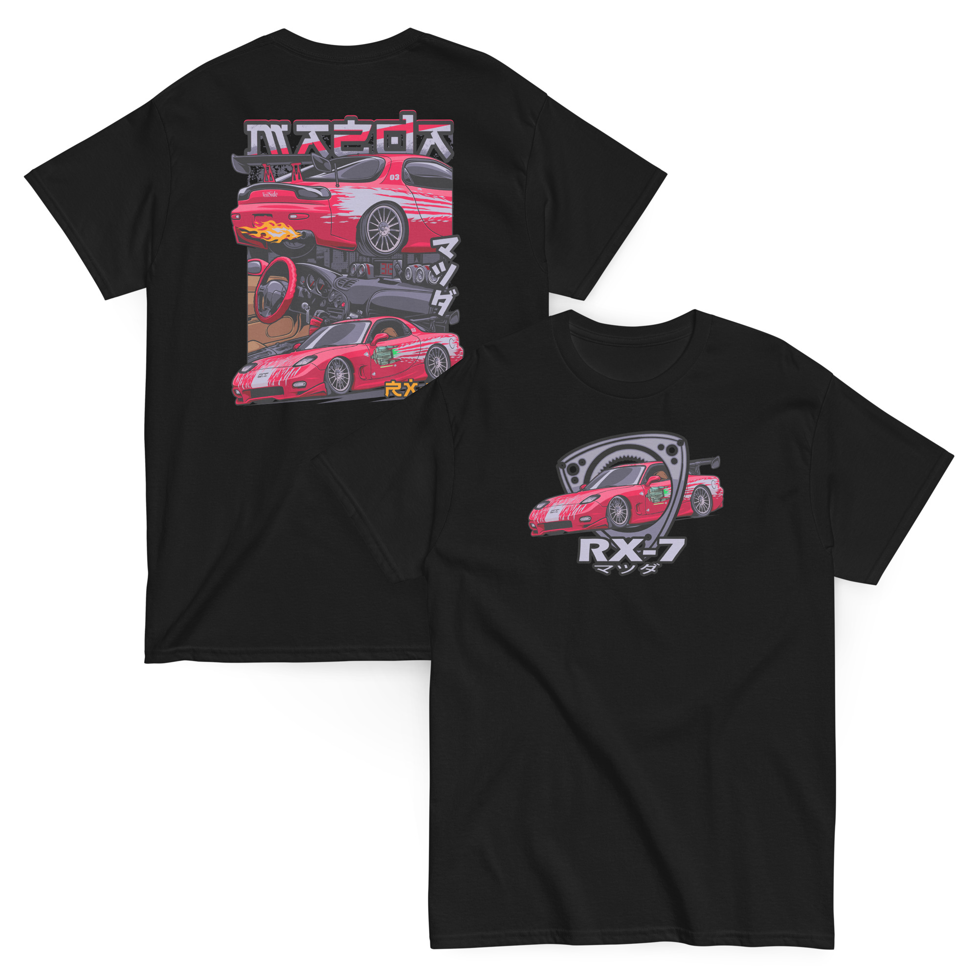 Dom's RX-7 Unisex Classic Tee (Front/Back Design) - Image 21