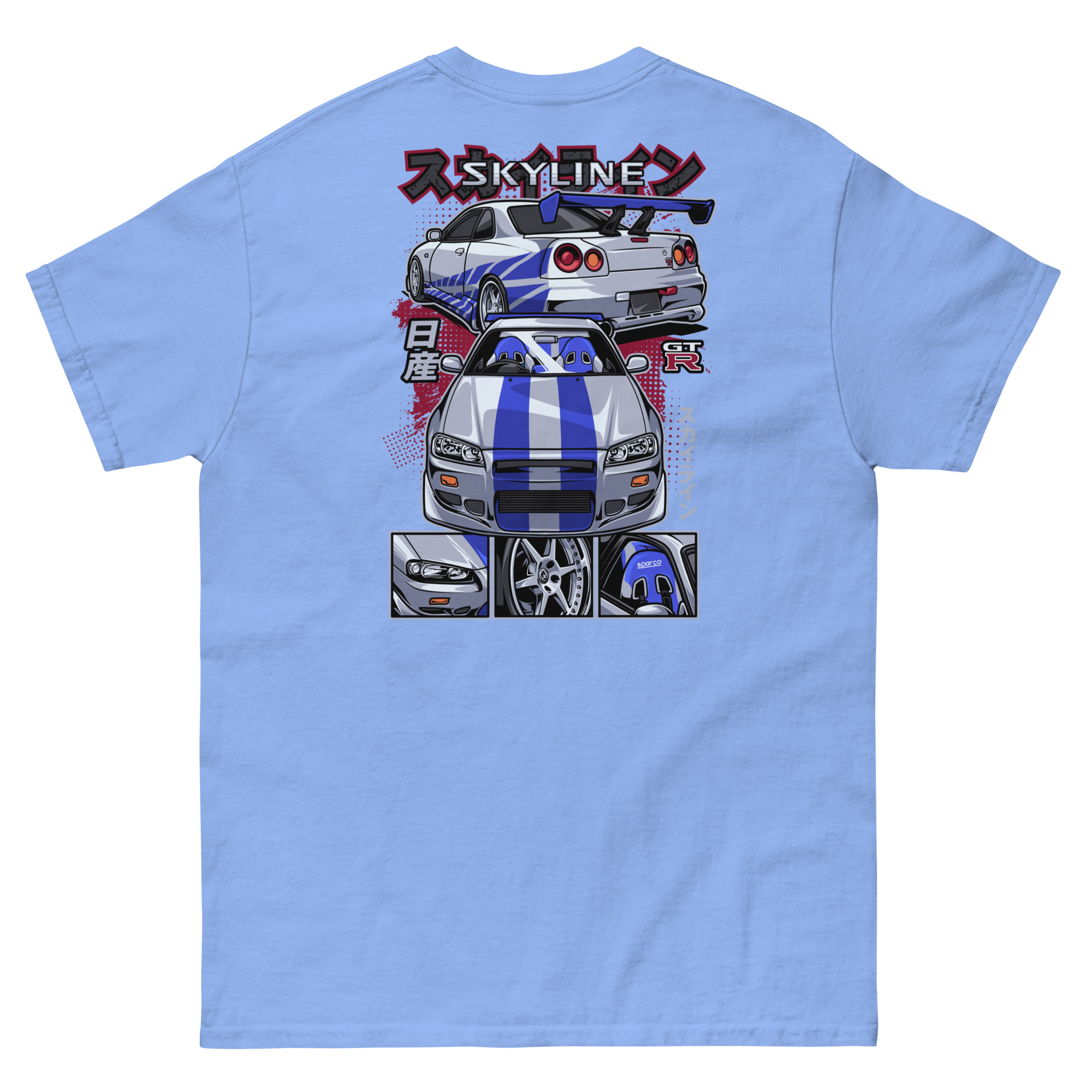 Brian's Skyline GTR R34 Unisex Classic Tee (Front/Back Design) - Image 13