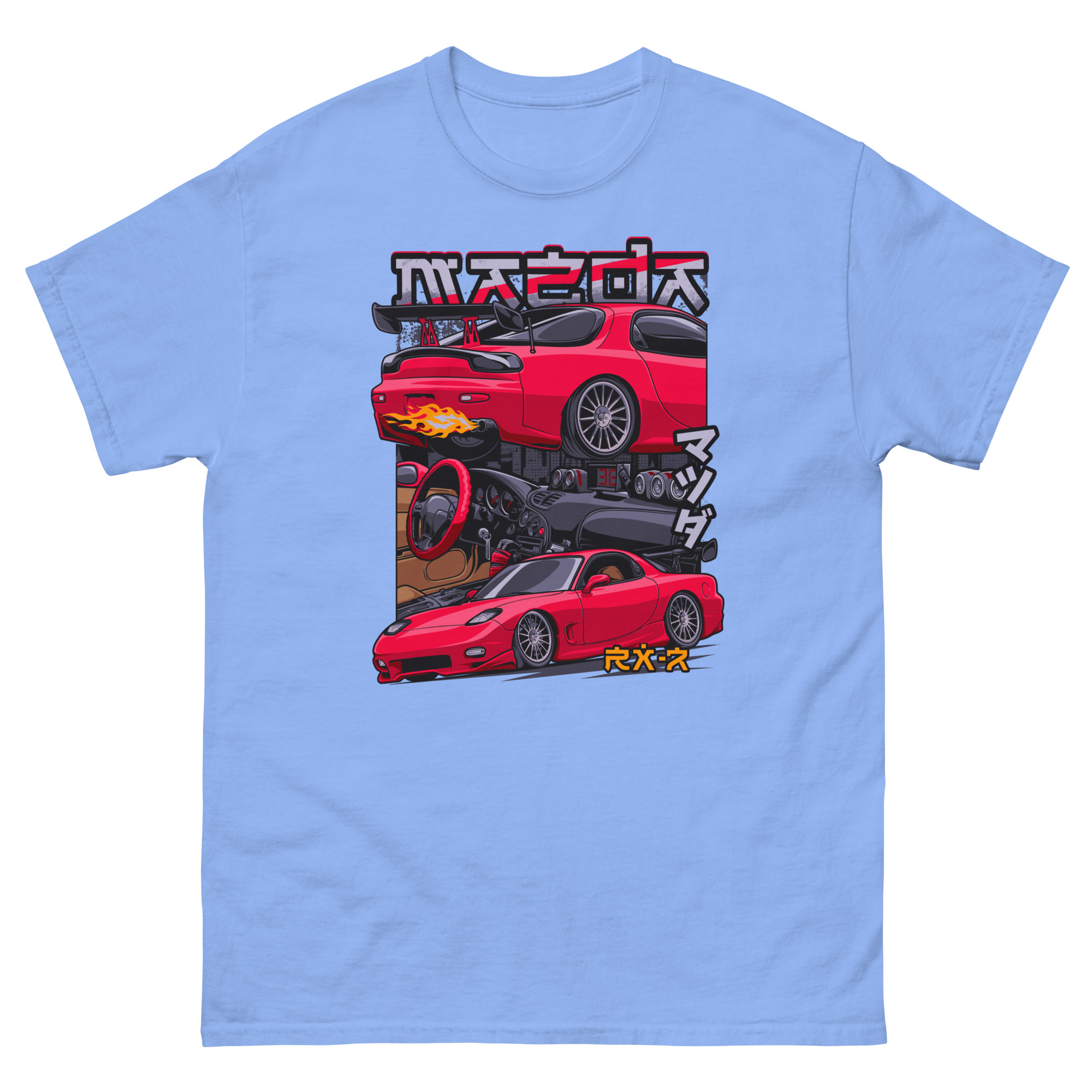 Red JDM RX-7 Unisex Classic Tee - Image 13
