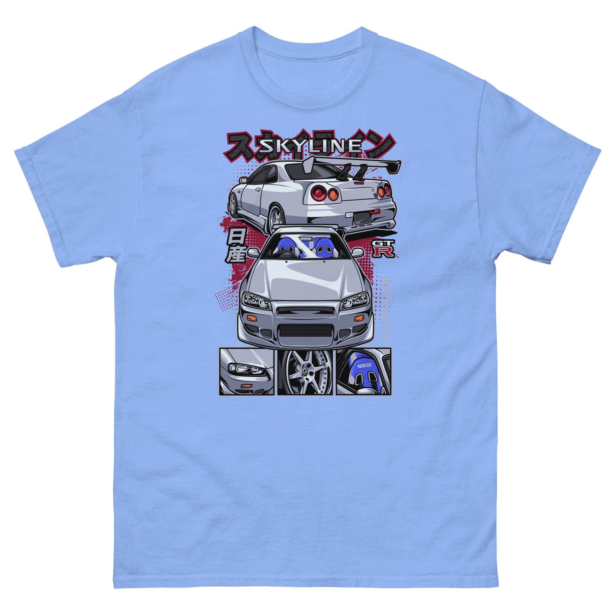 Silver Skyline GTR R34 Unisex Classic Tee - Image 13