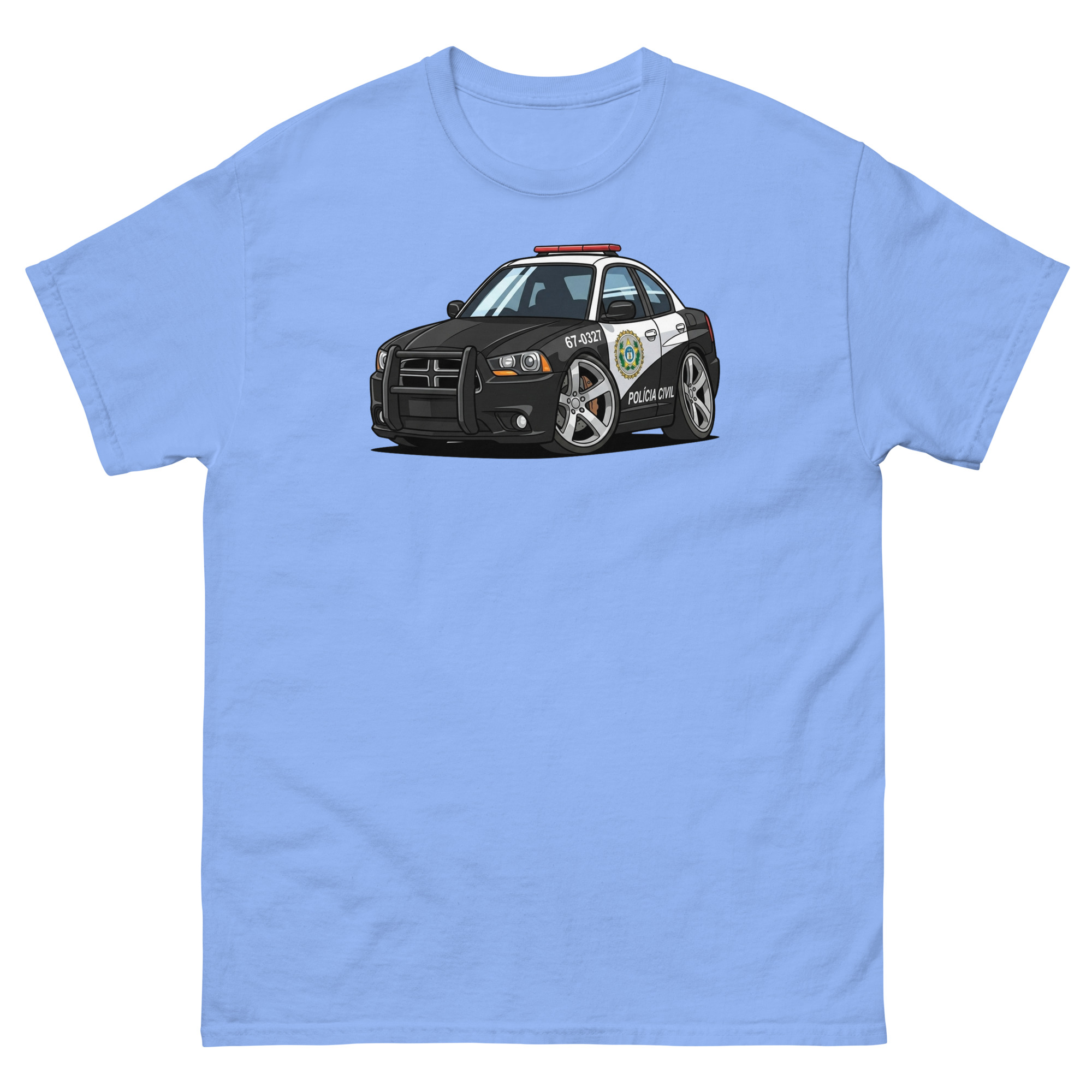 2011 Police Charger Chibi Style Unisex Classic Tee - Image 13