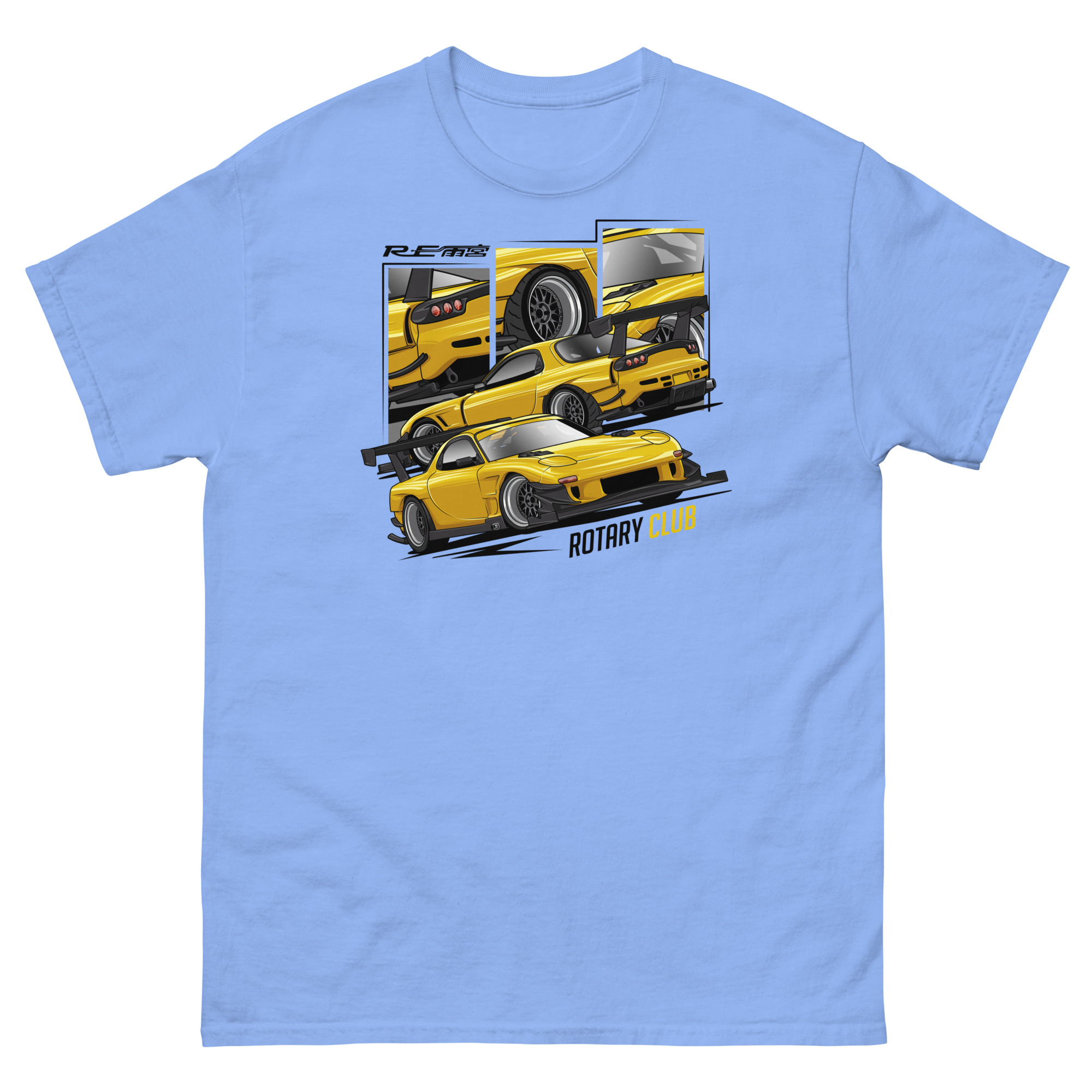 JDM Yellow RX-7 Rotary Club Unisex Classic Tee - Image 13