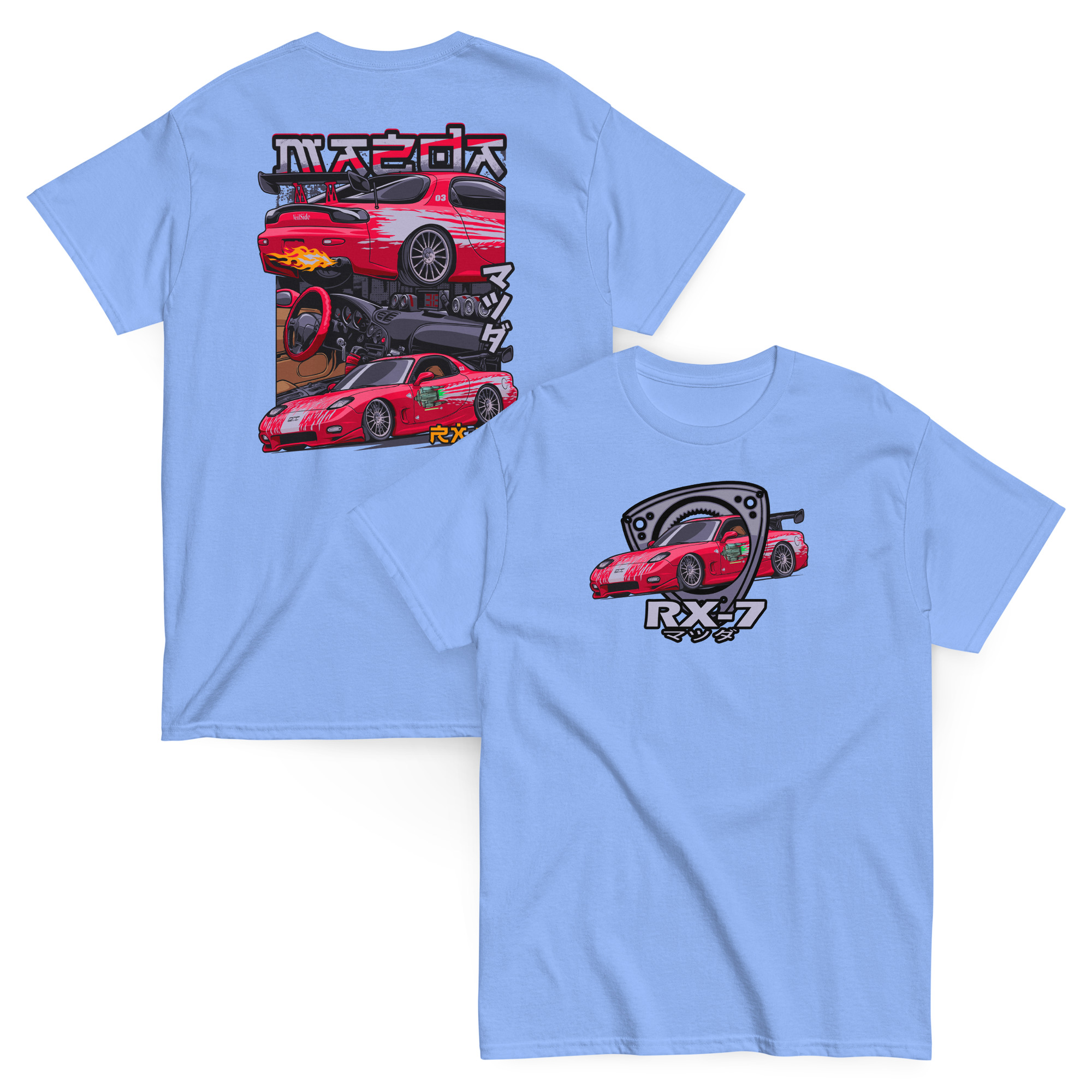 Dom's RX-7 Unisex Classic Tee (Front/Back Design) - Image 33