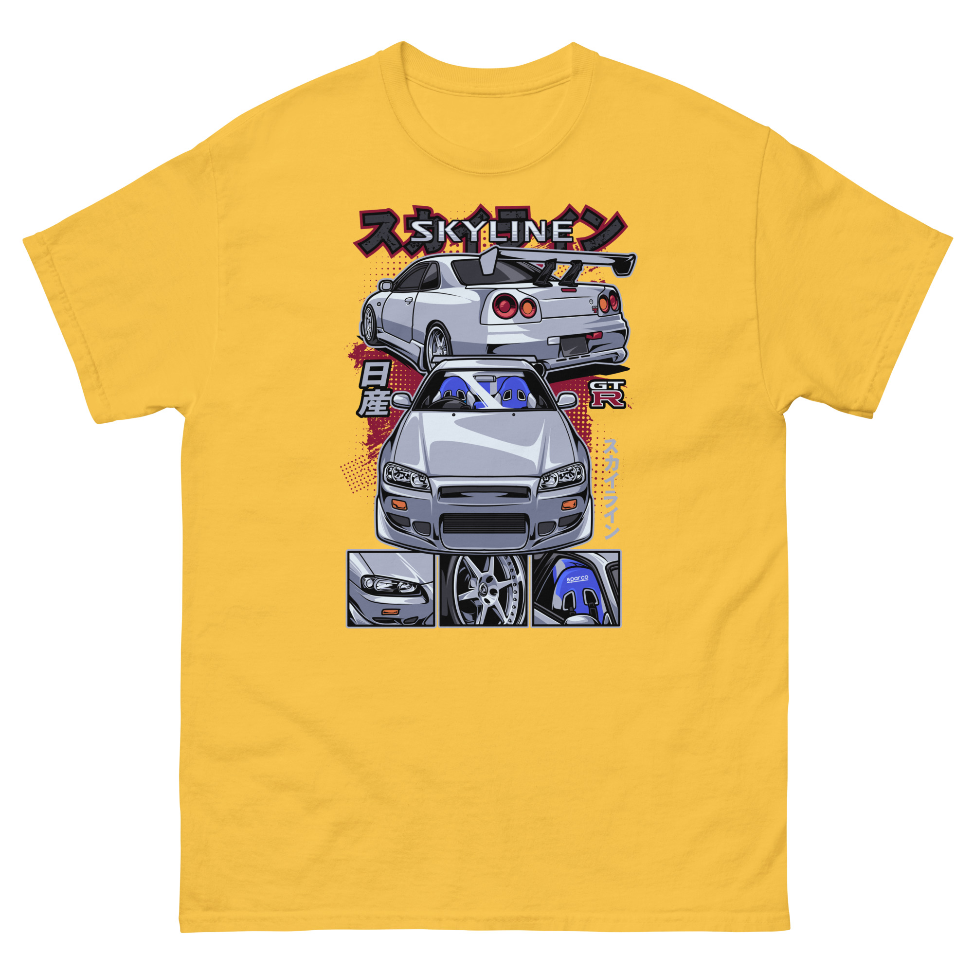 Silver Skyline GTR R34 Unisex Classic Tee - Image 17