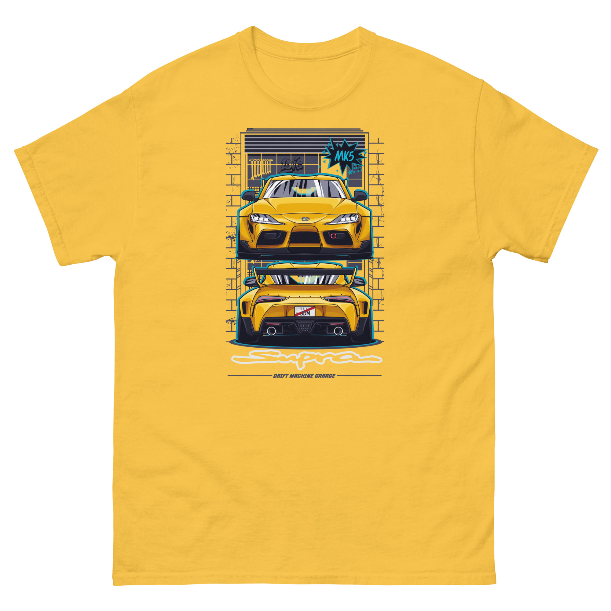 JDM Yellow Supra MK5 Unisex Classic Tee - Image 17