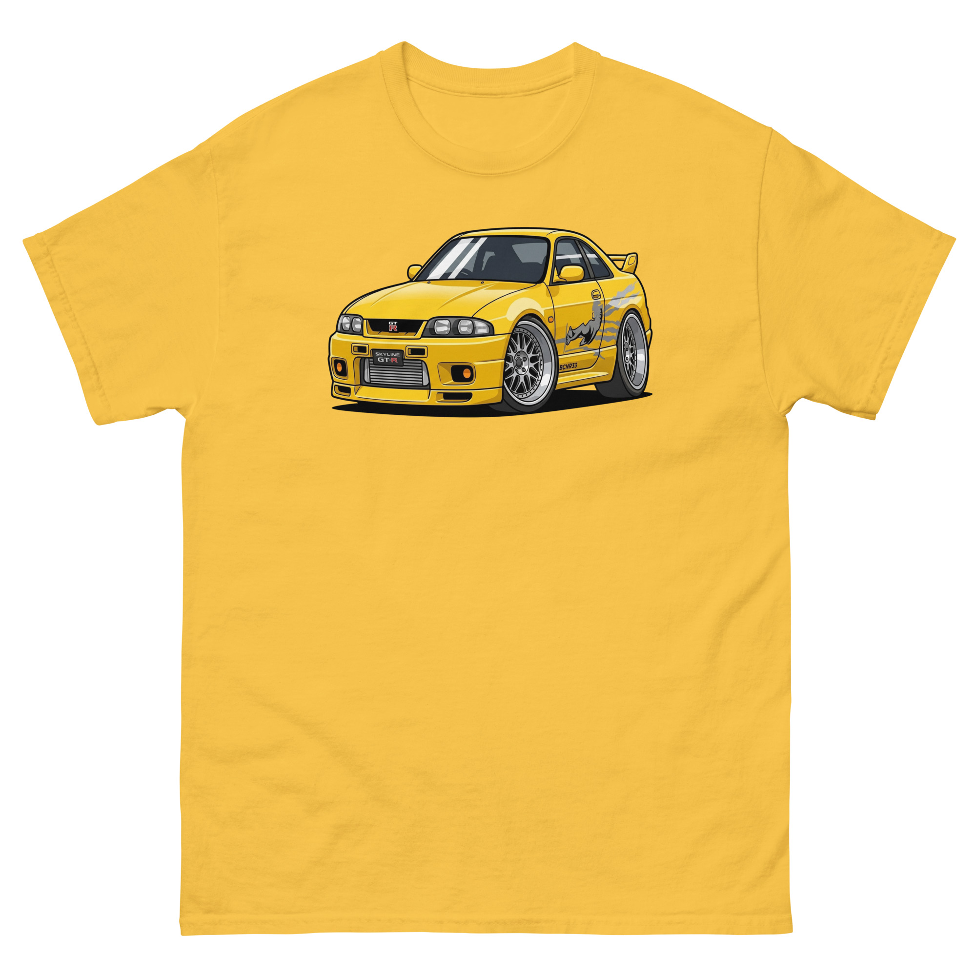 1995 Skyline GT-R R33 Chibi Style Unisex Classic Tee - Image 17