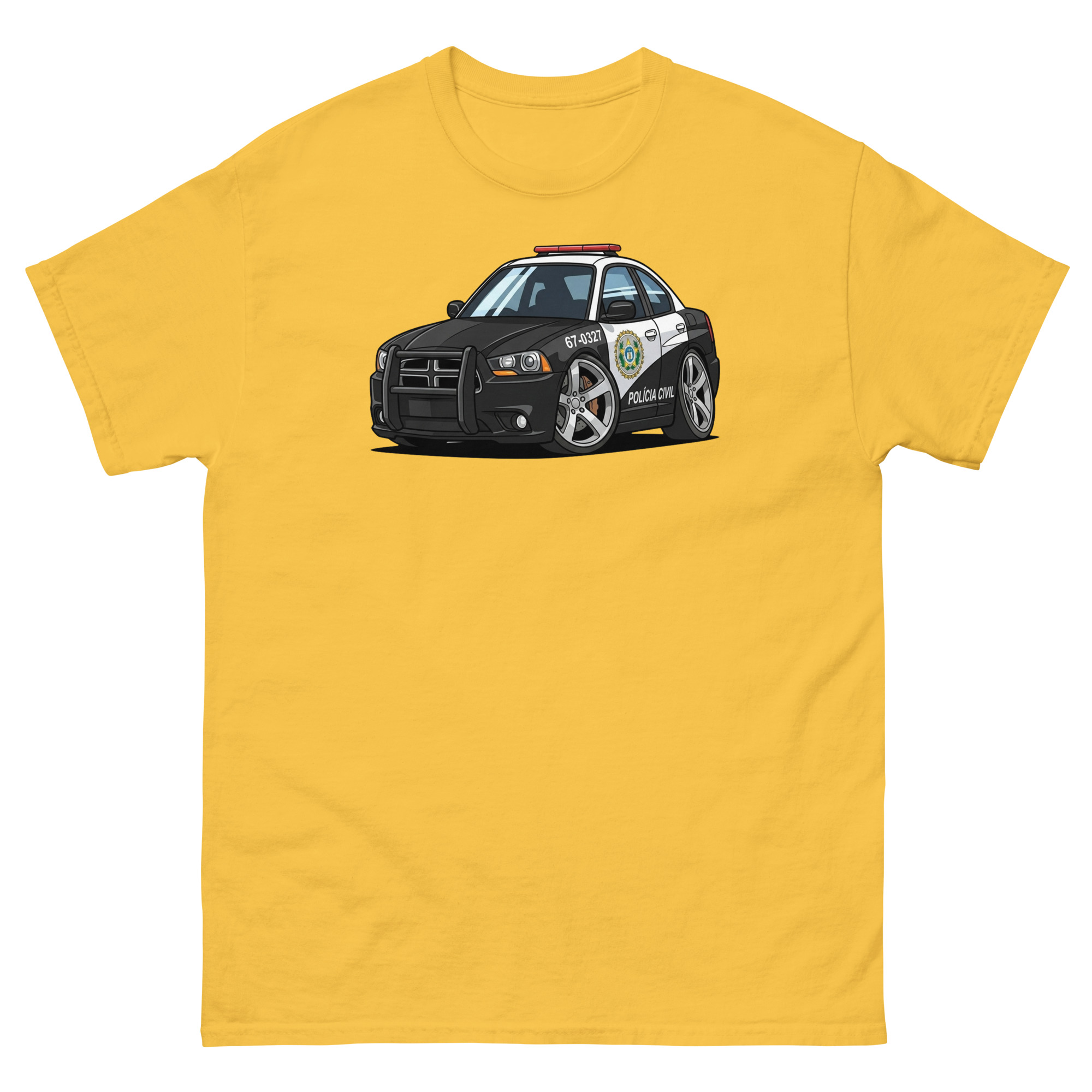 2011 Police Charger Chibi Style Unisex Classic Tee - Image 17