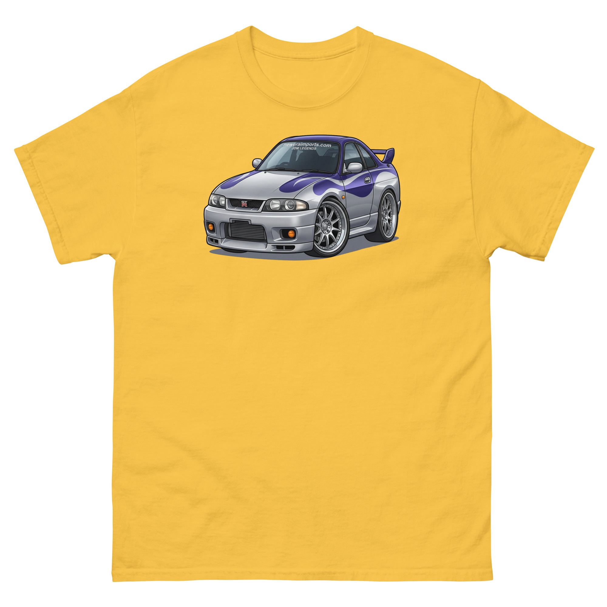 1996 Skyline GT-R R33 Chibi Style Unisex Classic Tee - Image 17