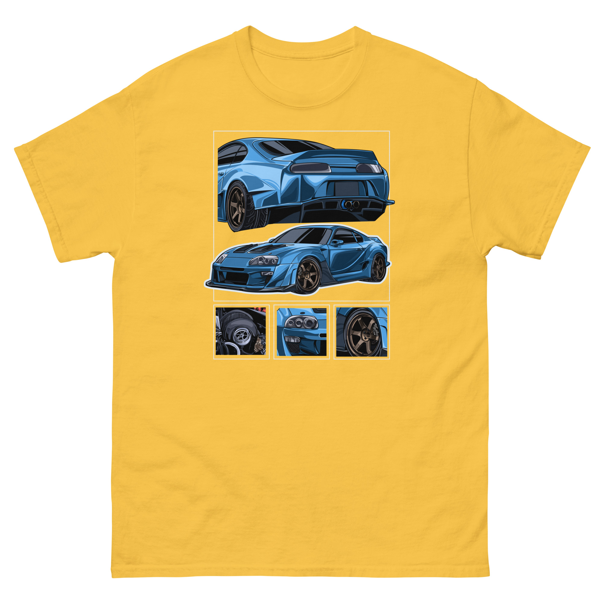JDM Blue MK4 Supra Unisex Classic Tee - Image 33