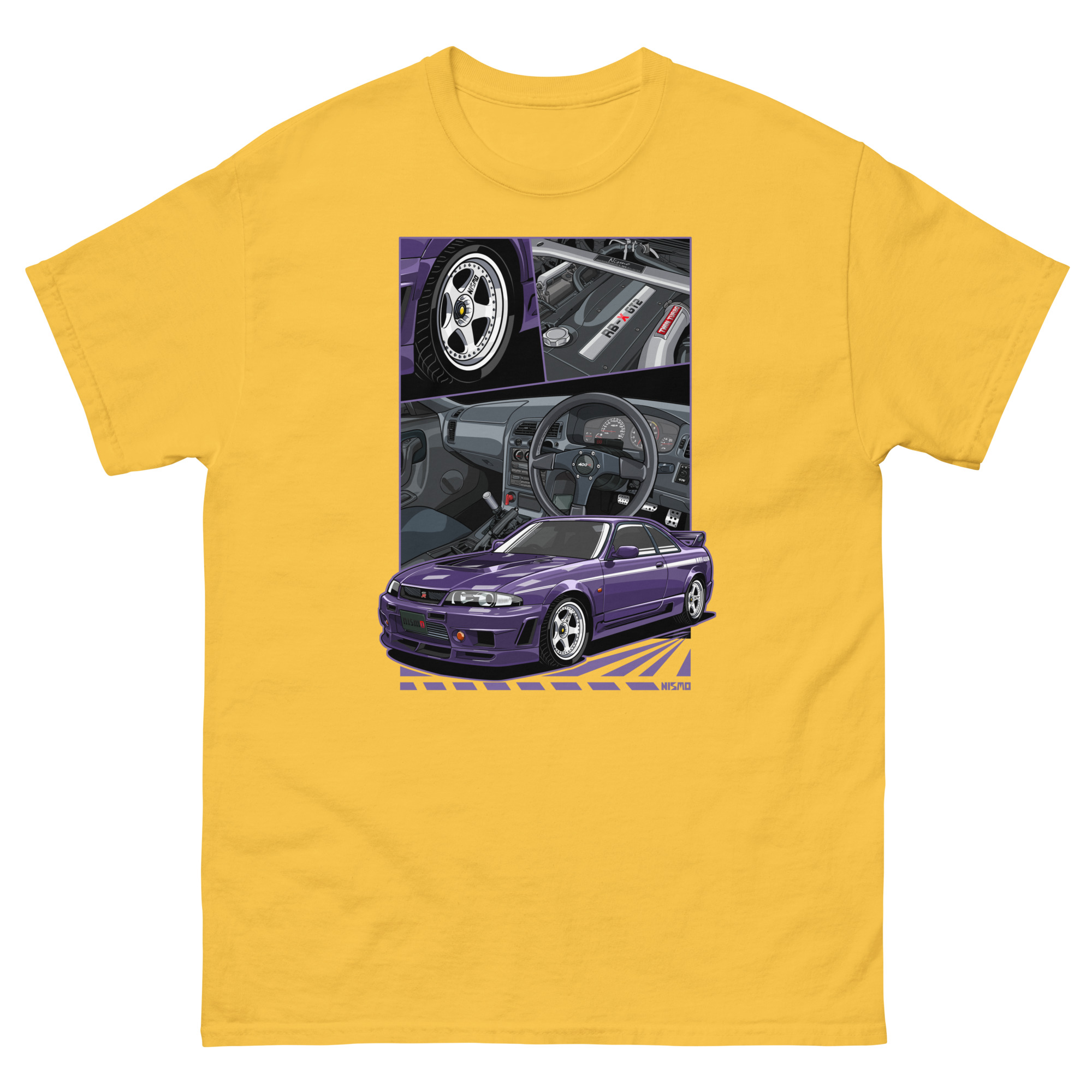 Purple Skyline R34 Unisex Classic Tee - Image 17