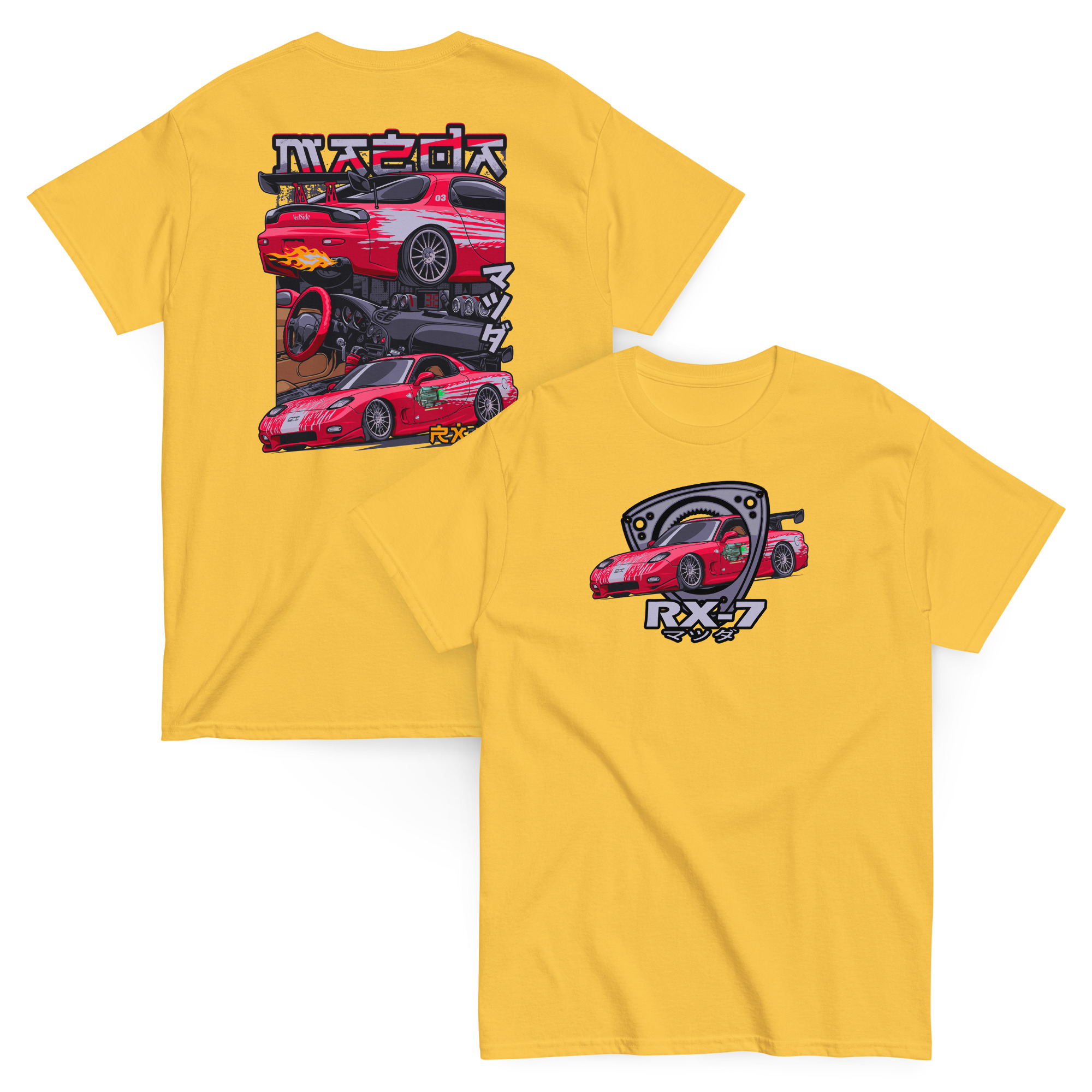 Dom's RX-7 Unisex Classic Tee (Front/Back Design) - Image 37