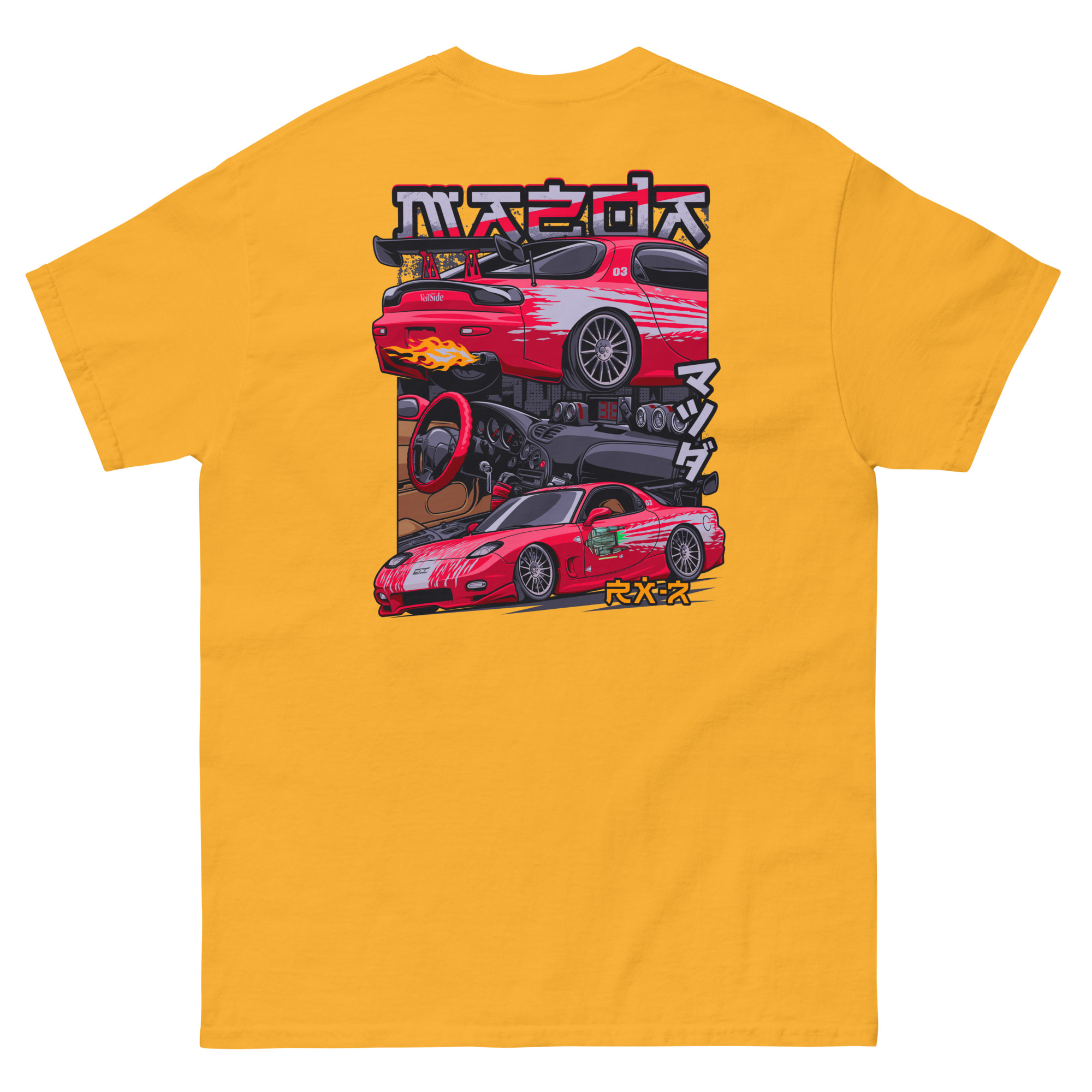 Dom's RX-7 Unisex Classic Tee (Front/Back Design) - Image 14