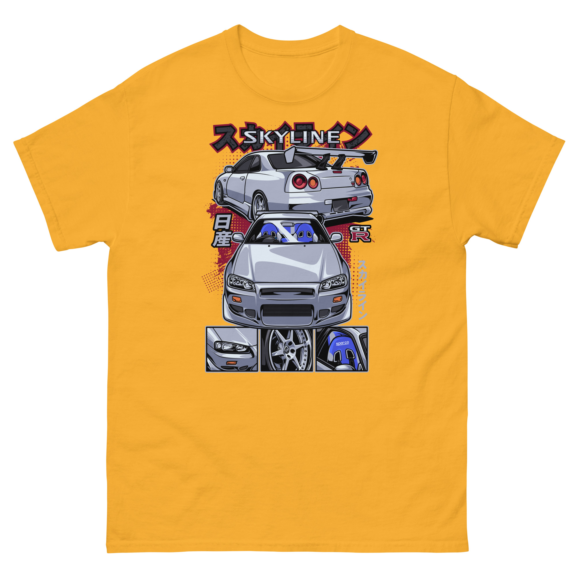 Silver Skyline GTR R34 Unisex Classic Tee - Image 14