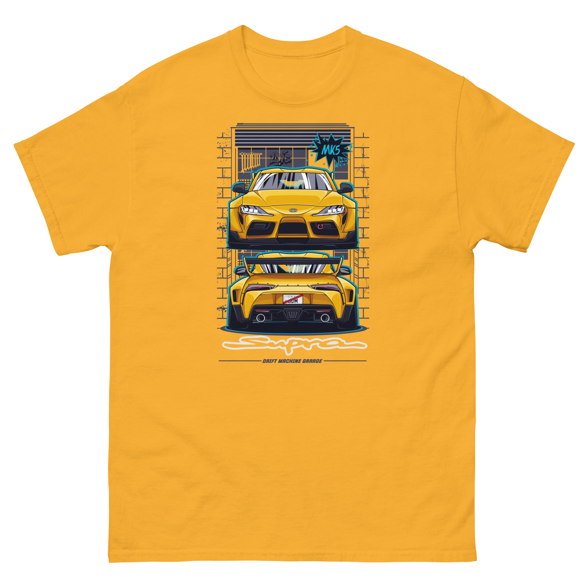 JDM Yellow Supra MK5 Unisex Classic Tee - Image 14