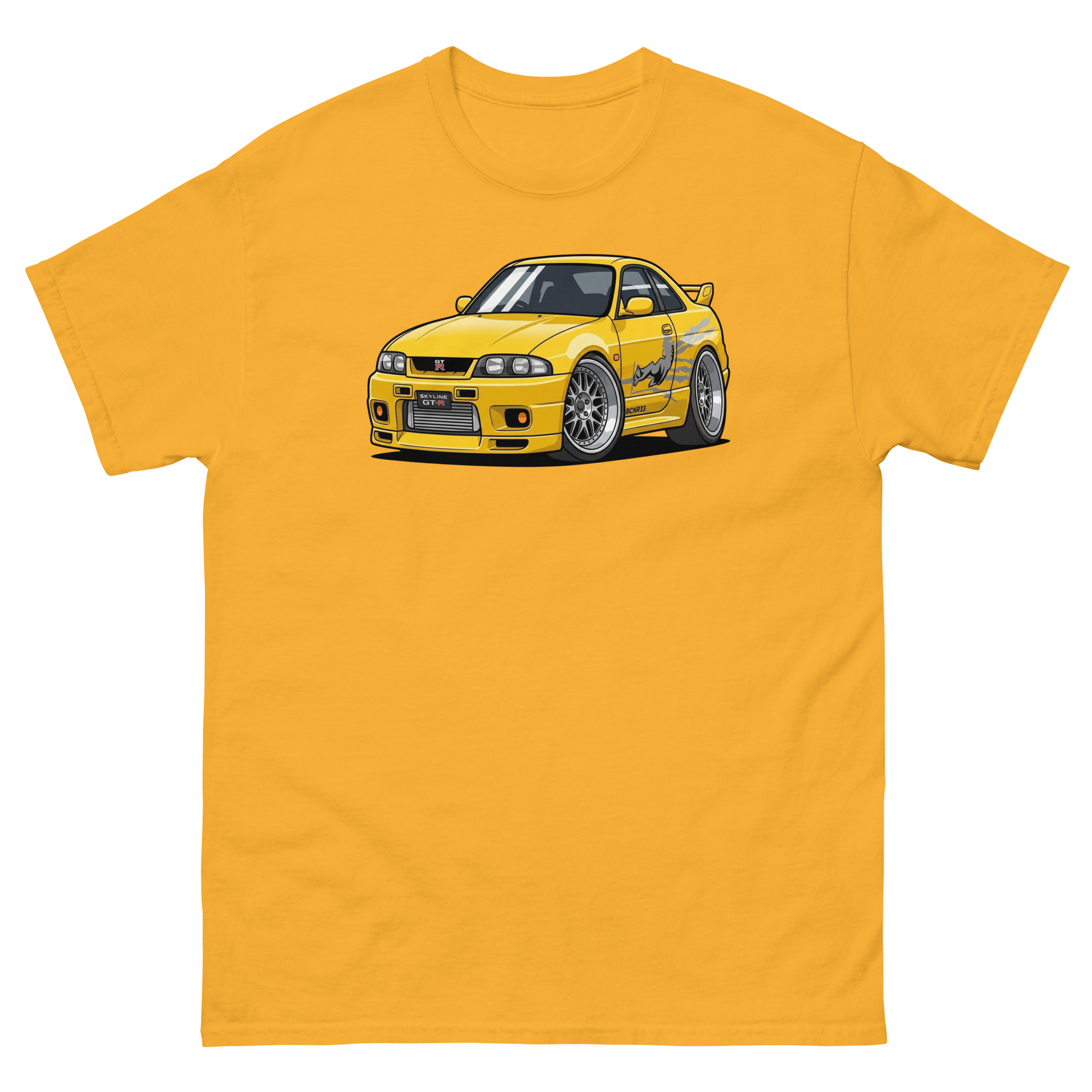 1995 Skyline GT-R R33 Chibi Style Unisex Classic Tee - Image 14