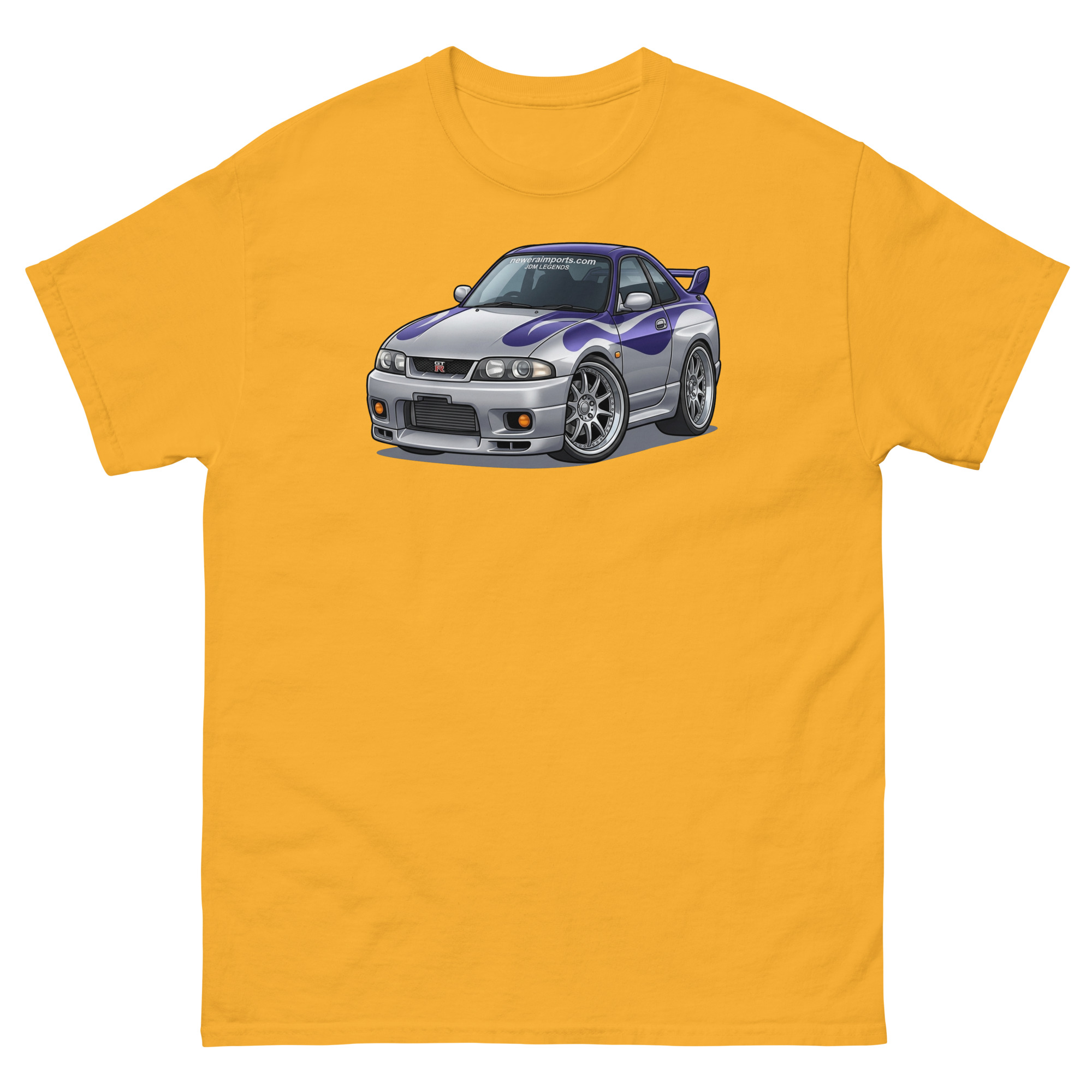 1996 Skyline GT-R R33 Chibi Style Unisex Classic Tee - Image 14