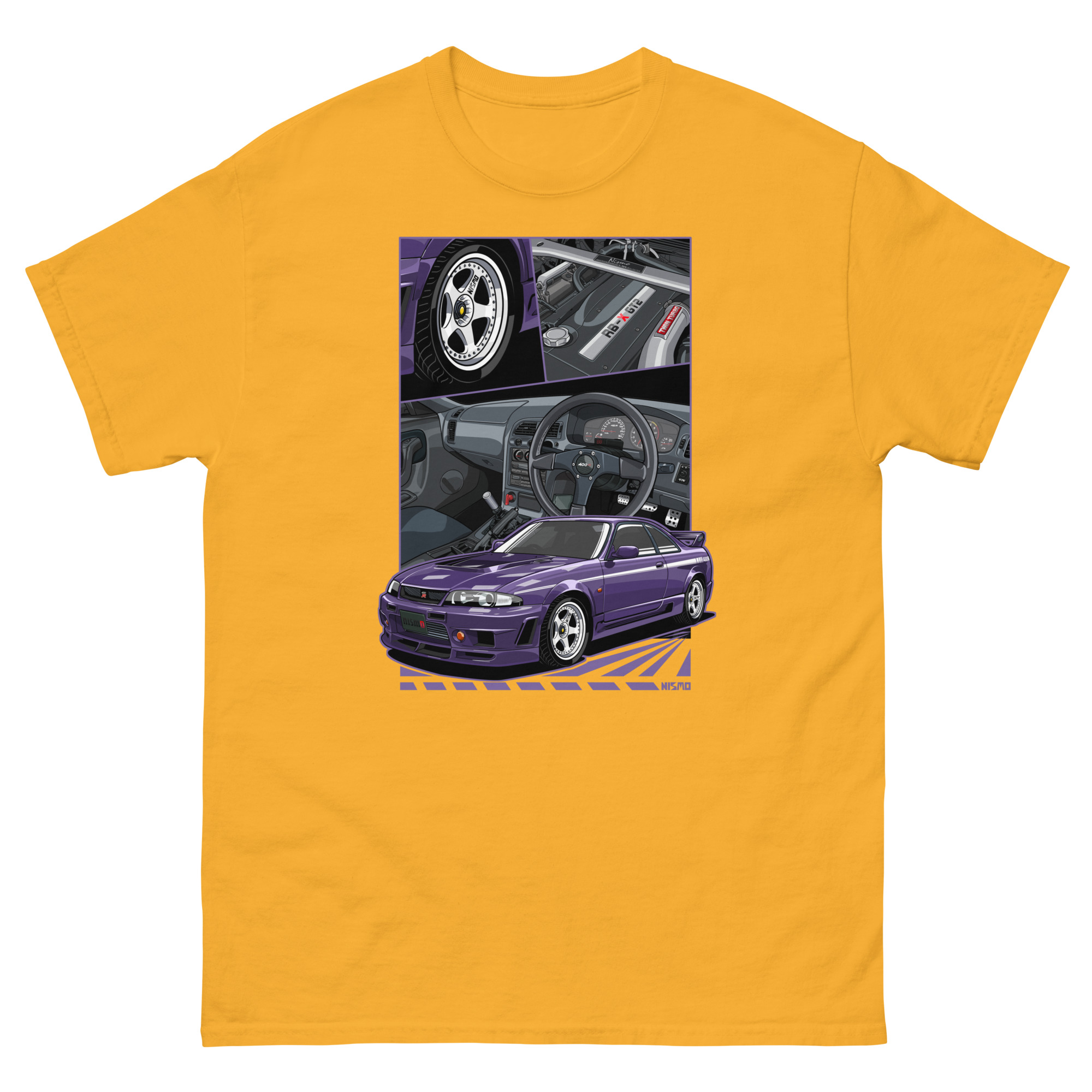 Purple Skyline R34 Unisex Classic Tee - Image 14