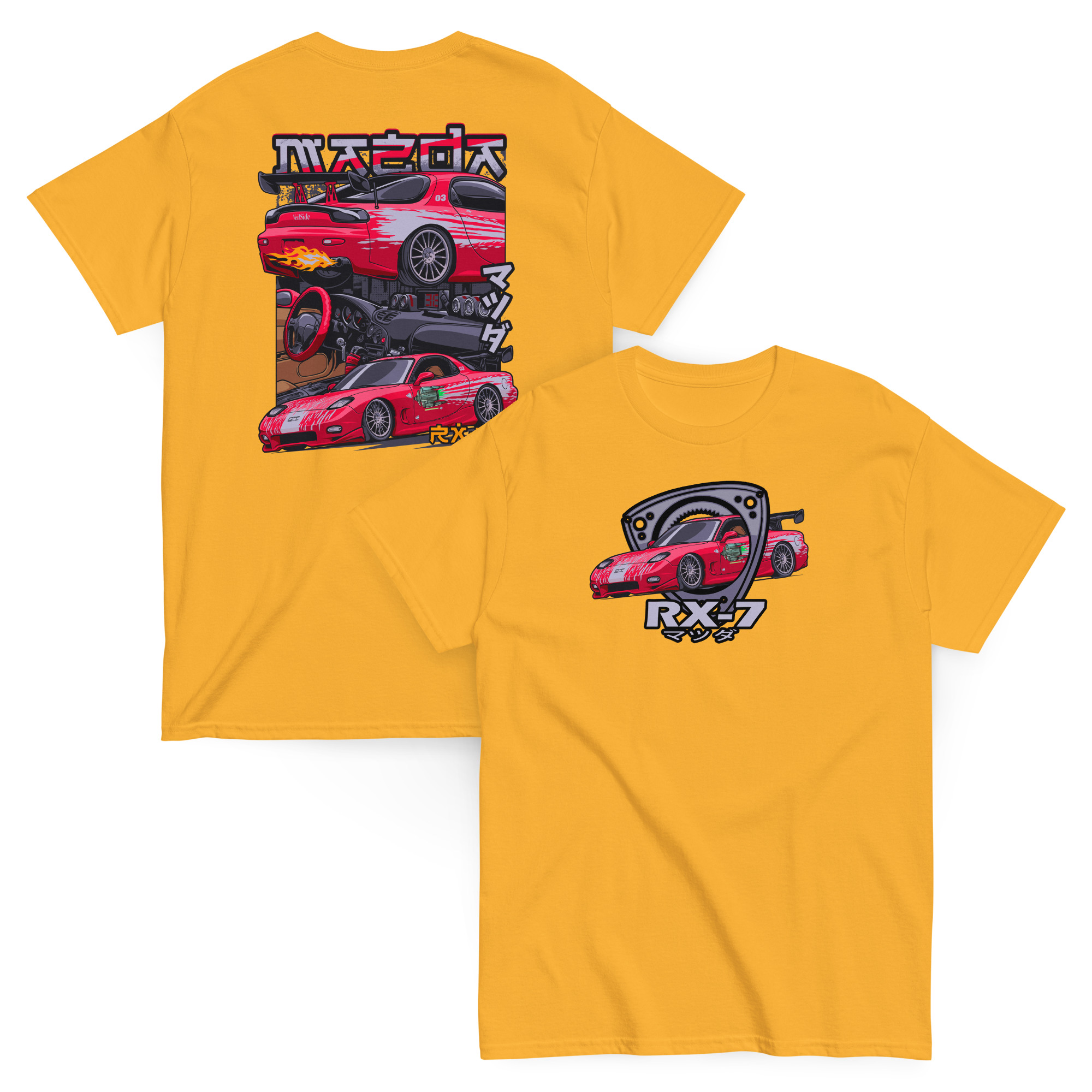 Dom's RX-7 Unisex Classic Tee (Front/Back Design) - Image 34