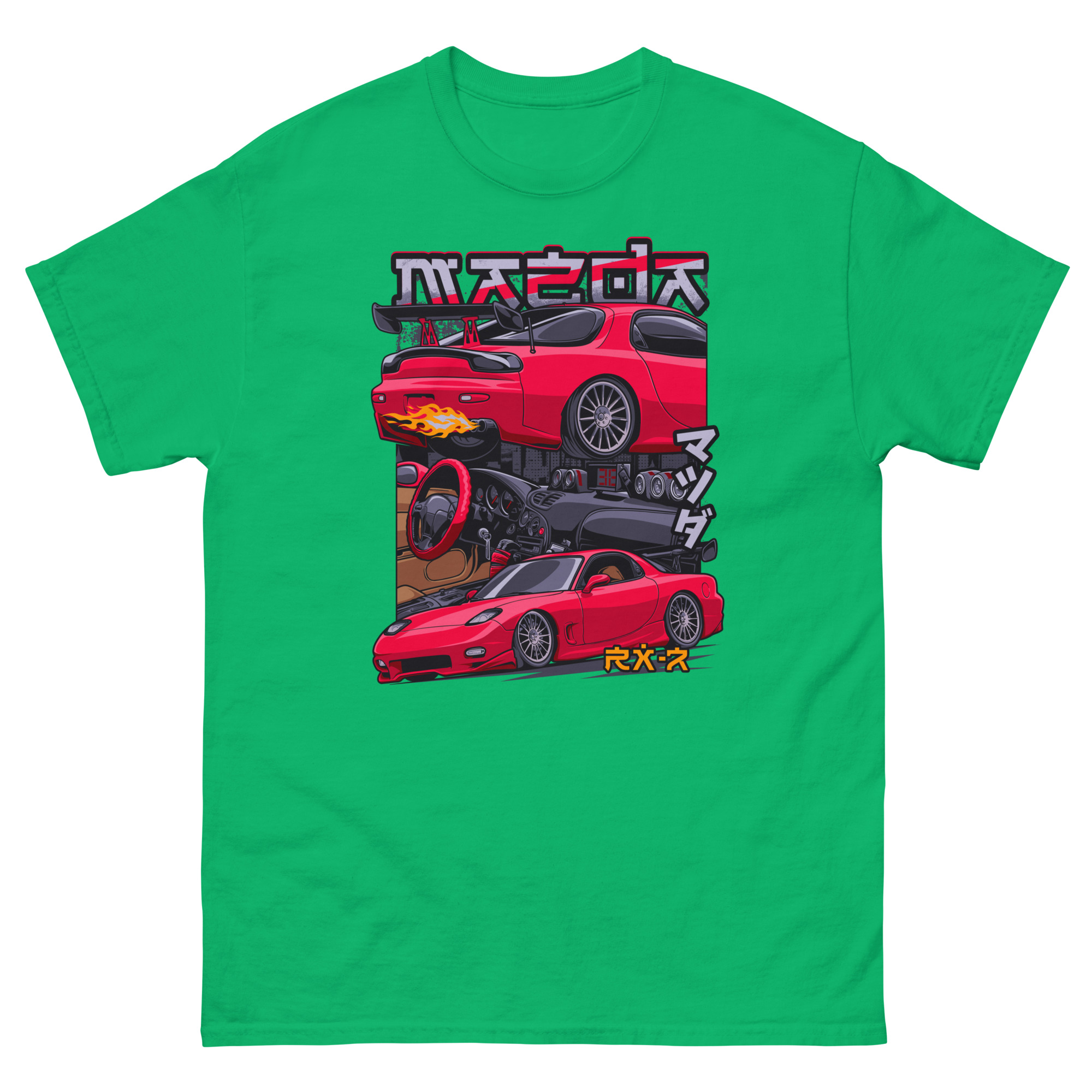 Red JDM RX-7 Unisex Classic Tee - Image 11