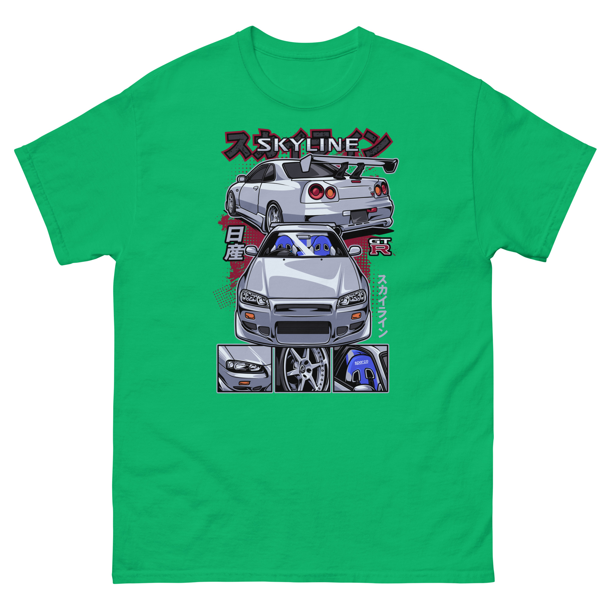 Silver Skyline GTR R34 Unisex Classic Tee - Image 11