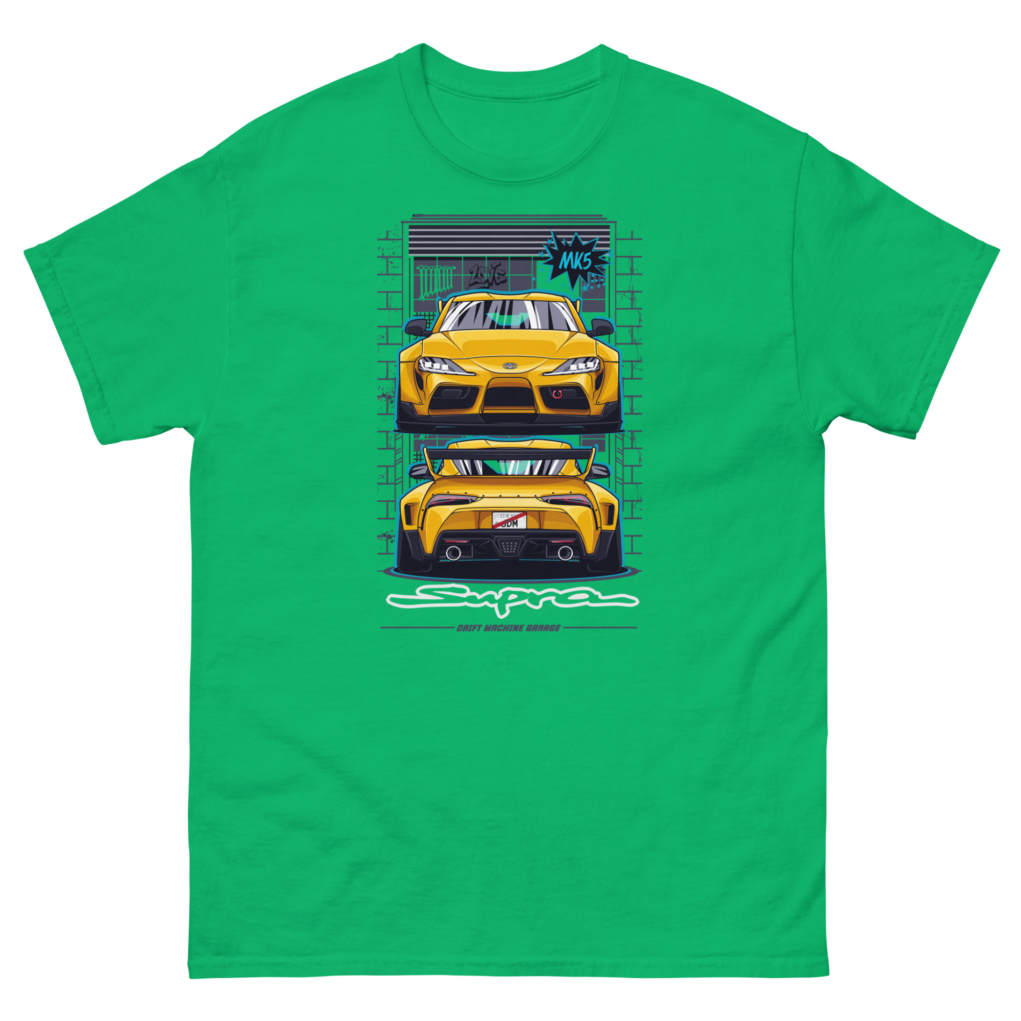 JDM Yellow Supra MK5 Unisex Classic Tee - Image 11
