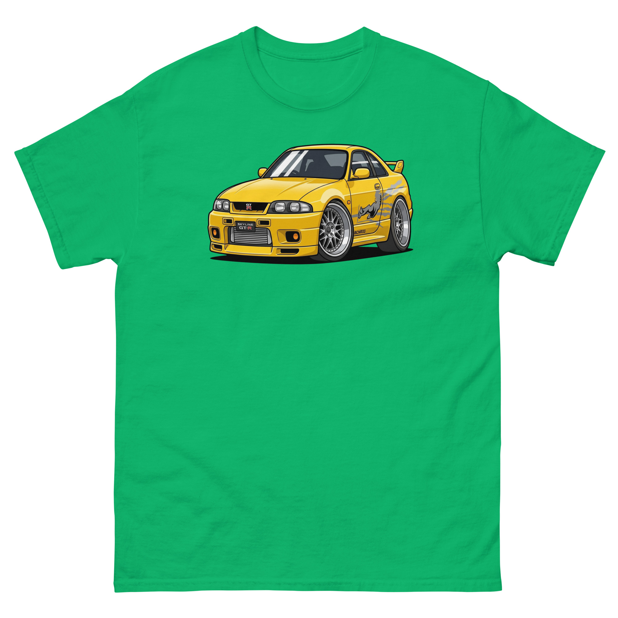1995 Skyline GT-R R33 Chibi Style Unisex Classic Tee - Image 11