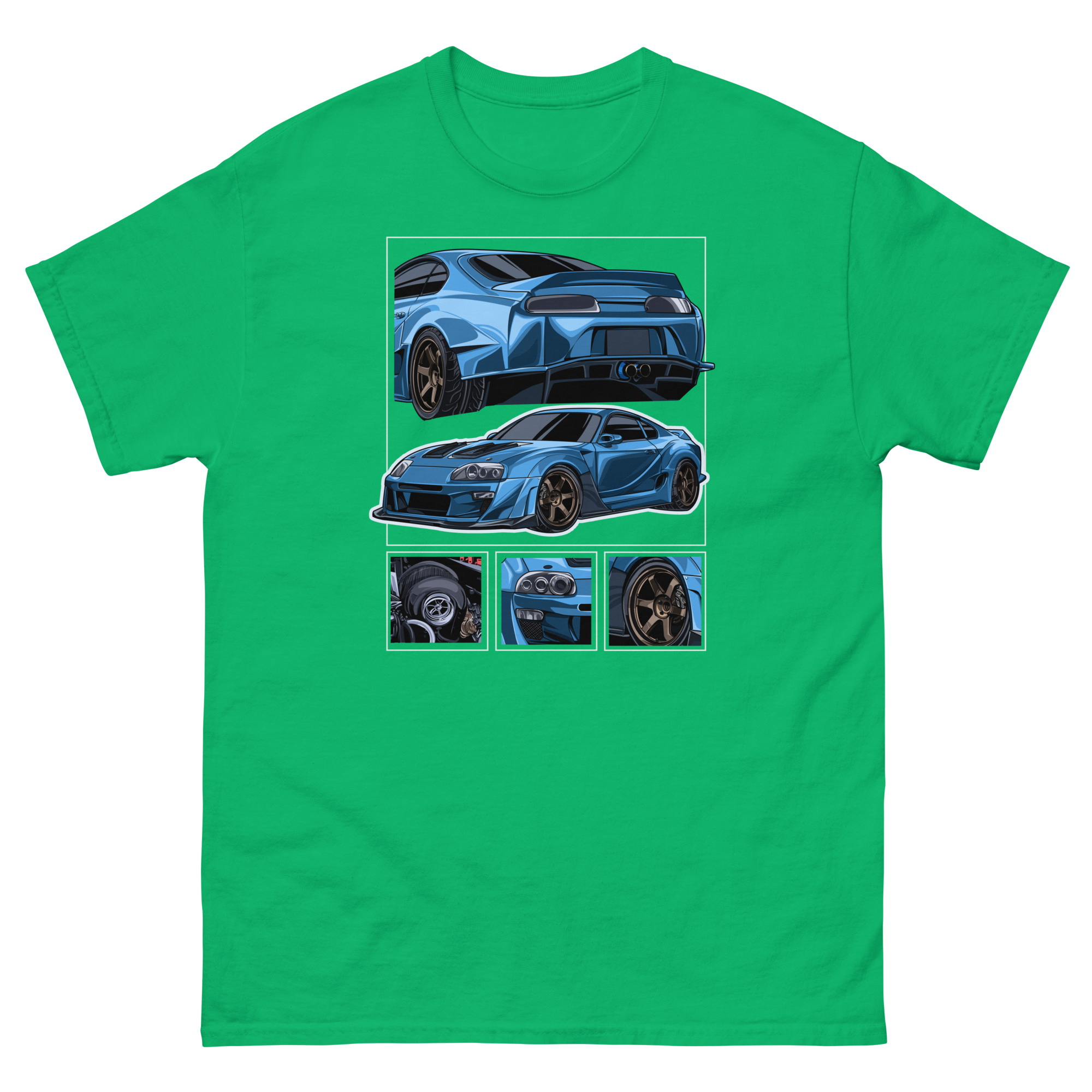 JDM Blue MK4 Supra Unisex Classic Tee - Image 21