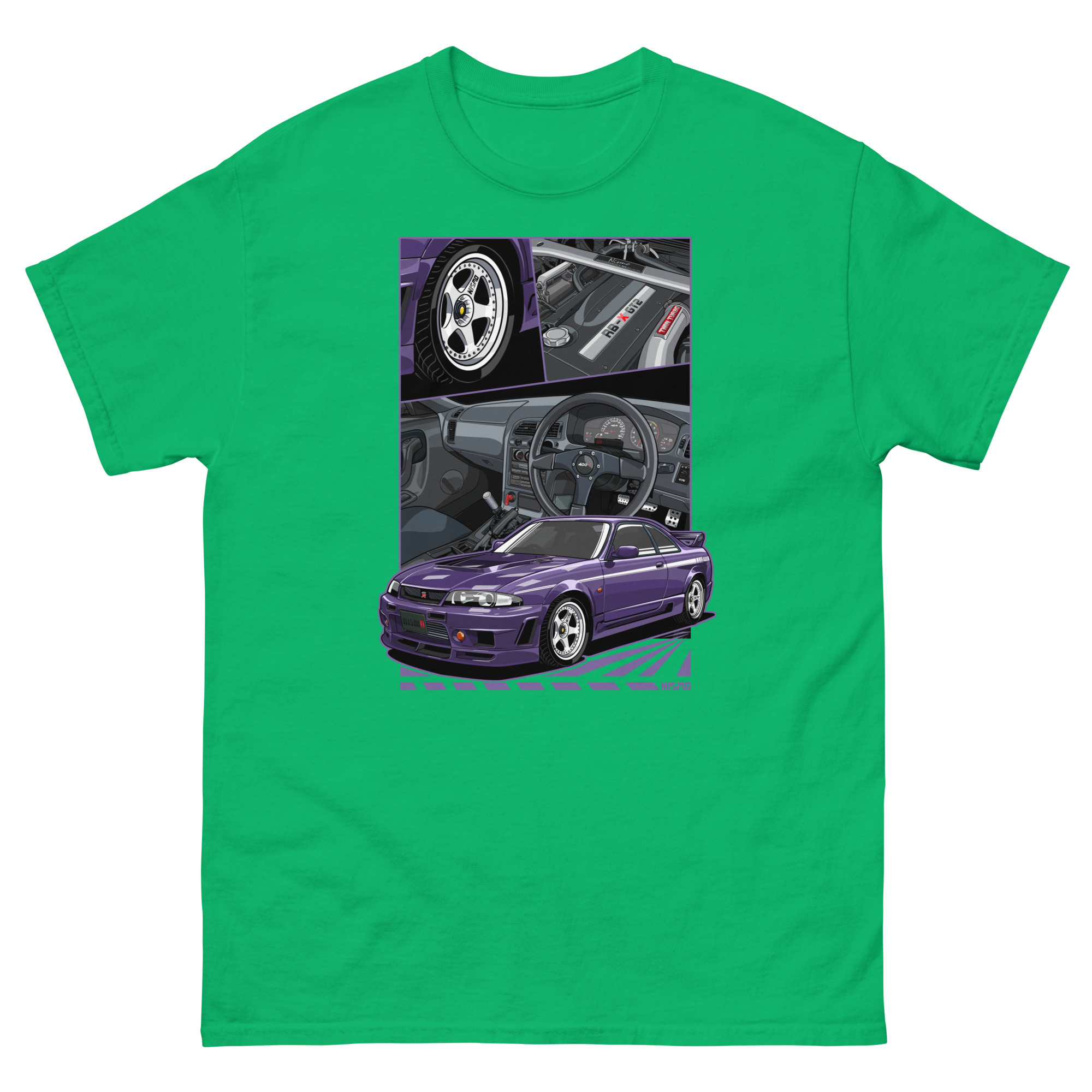 Purple Skyline R34 Unisex Classic Tee - Image 11