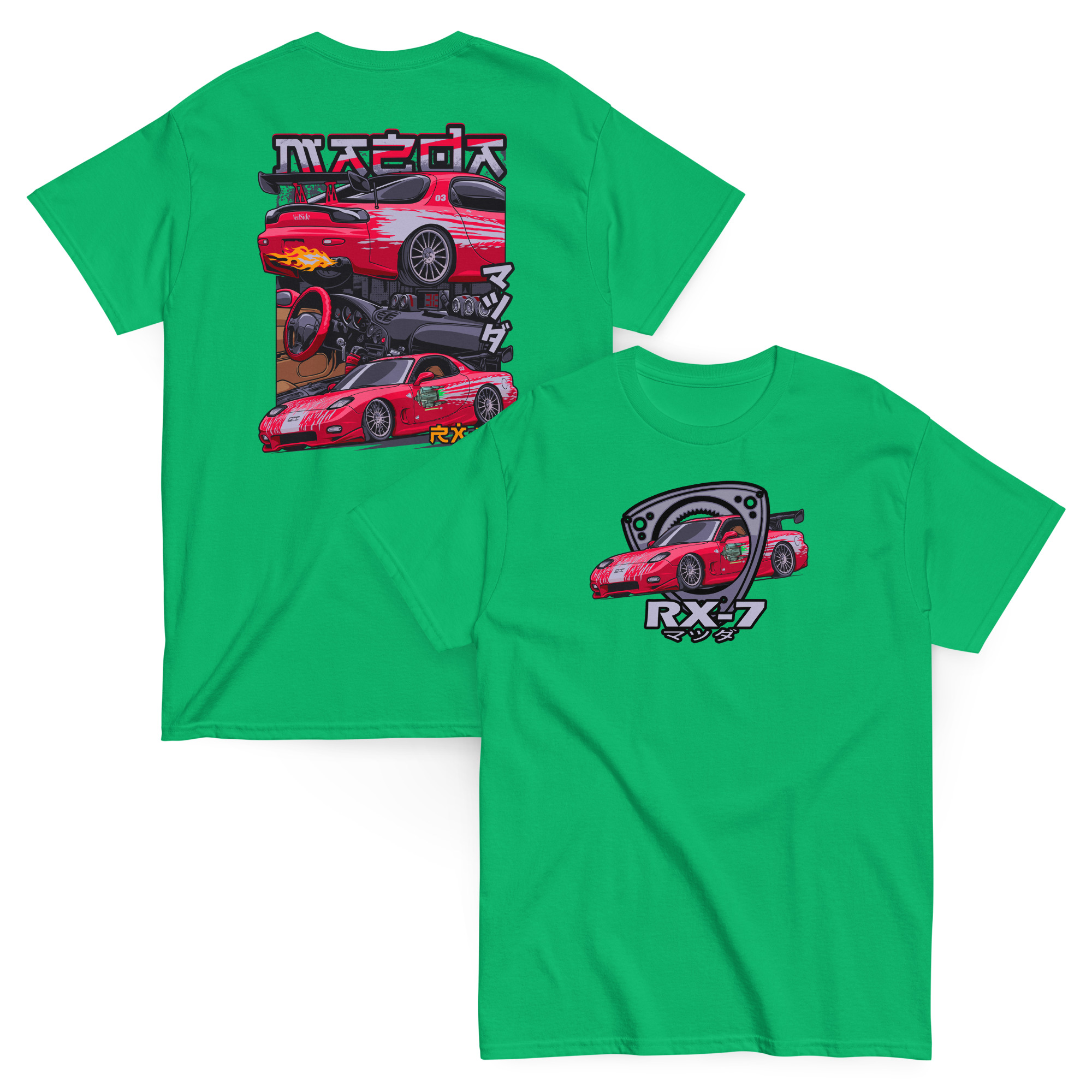 Dom's RX-7 Unisex Classic Tee (Front/Back Design) - Image 31