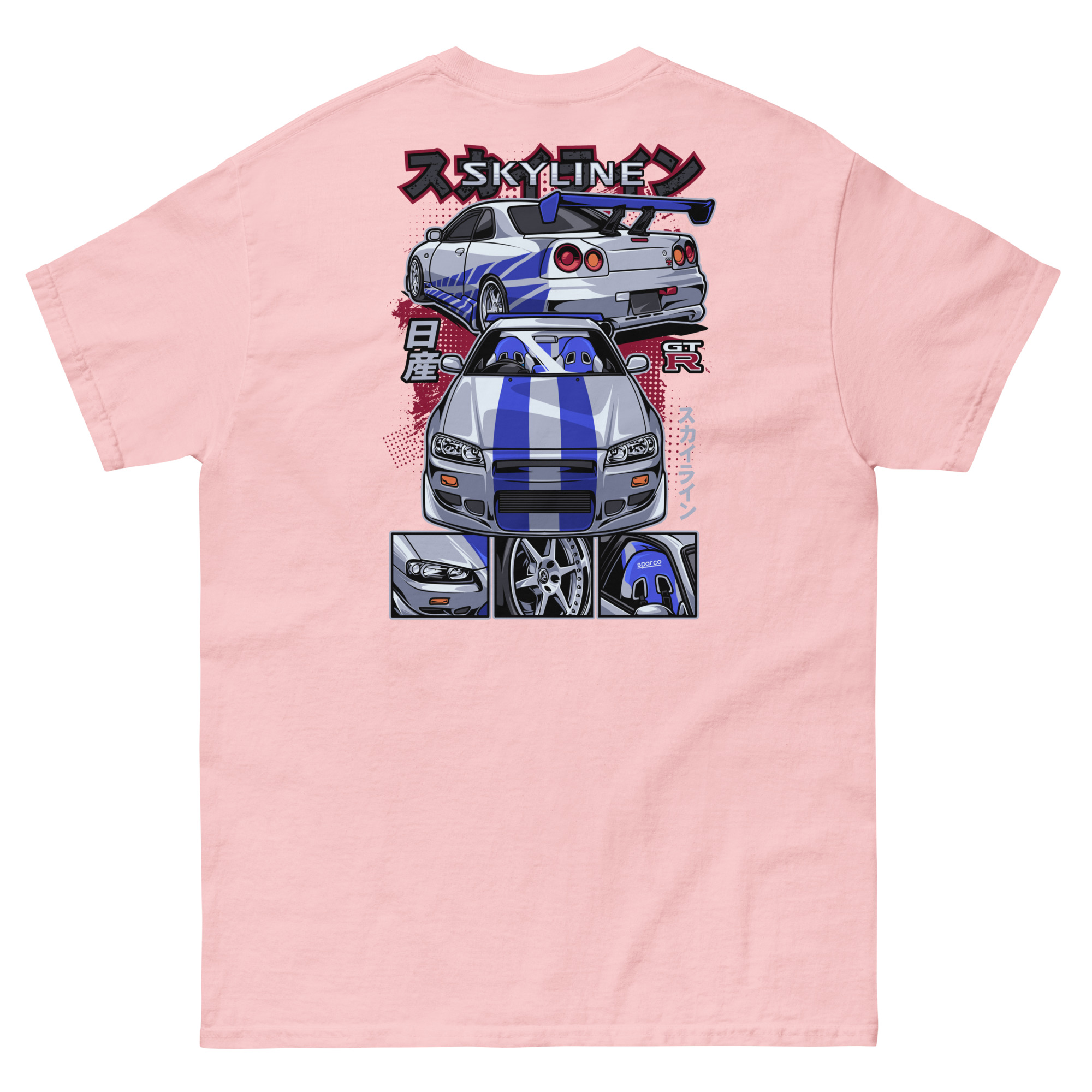 Brian's Skyline GTR R34 Unisex Classic Tee (Front/Back Design) - Image 19