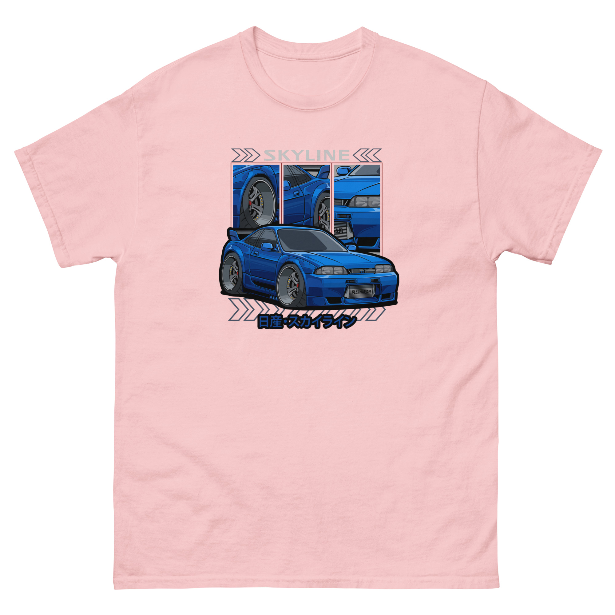 Blue JDM Skyline R33 Unisex Classic Tee - Image 19