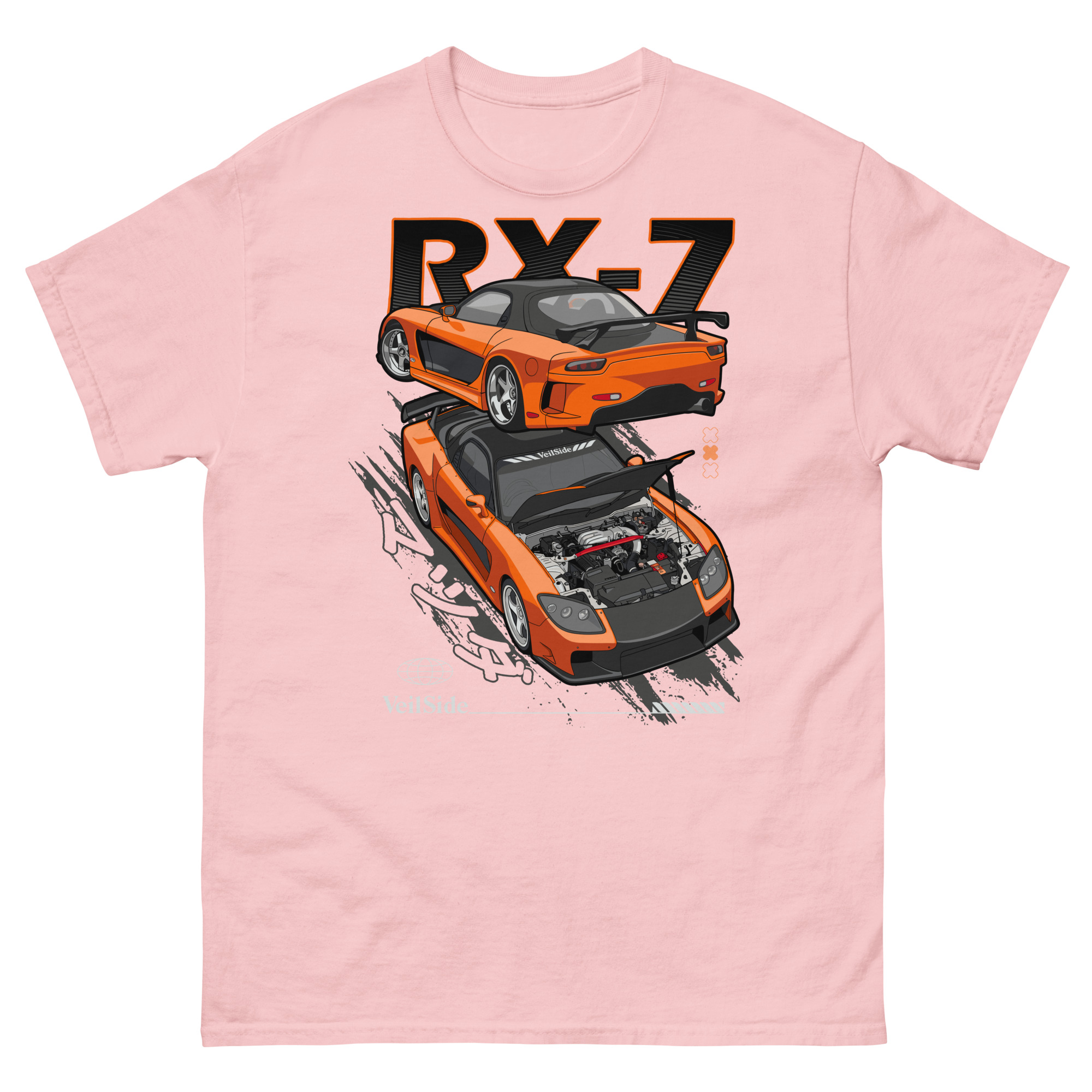 Han's Orange RX-7 Unisex Classic Tee - Image 19