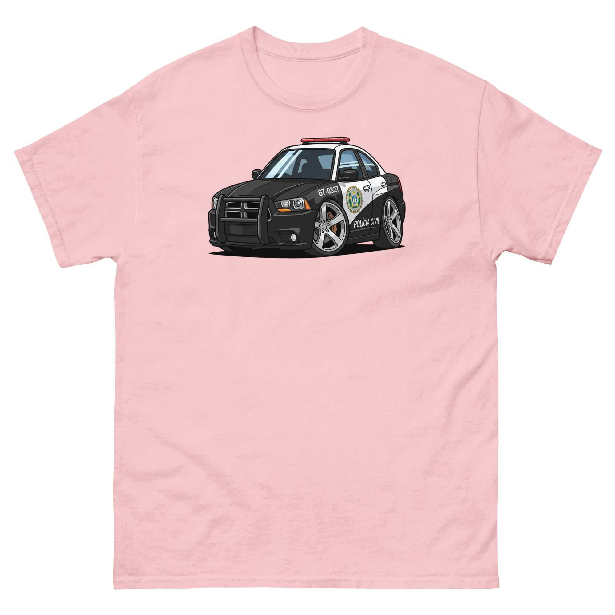 2011 Police Charger Chibi Style Unisex Classic Tee - Image 19