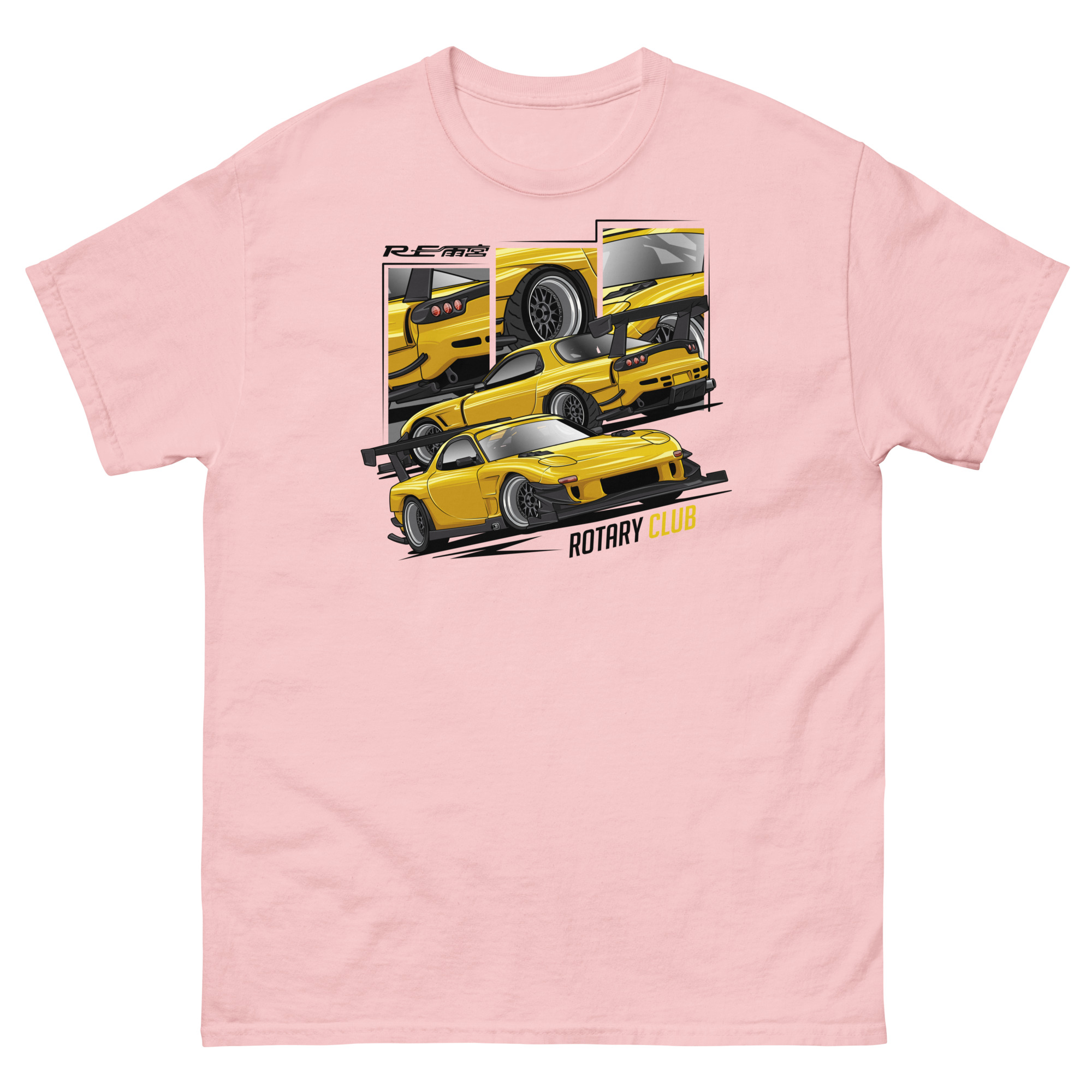 JDM Yellow RX-7 Rotary Club Unisex Classic Tee - Image 19