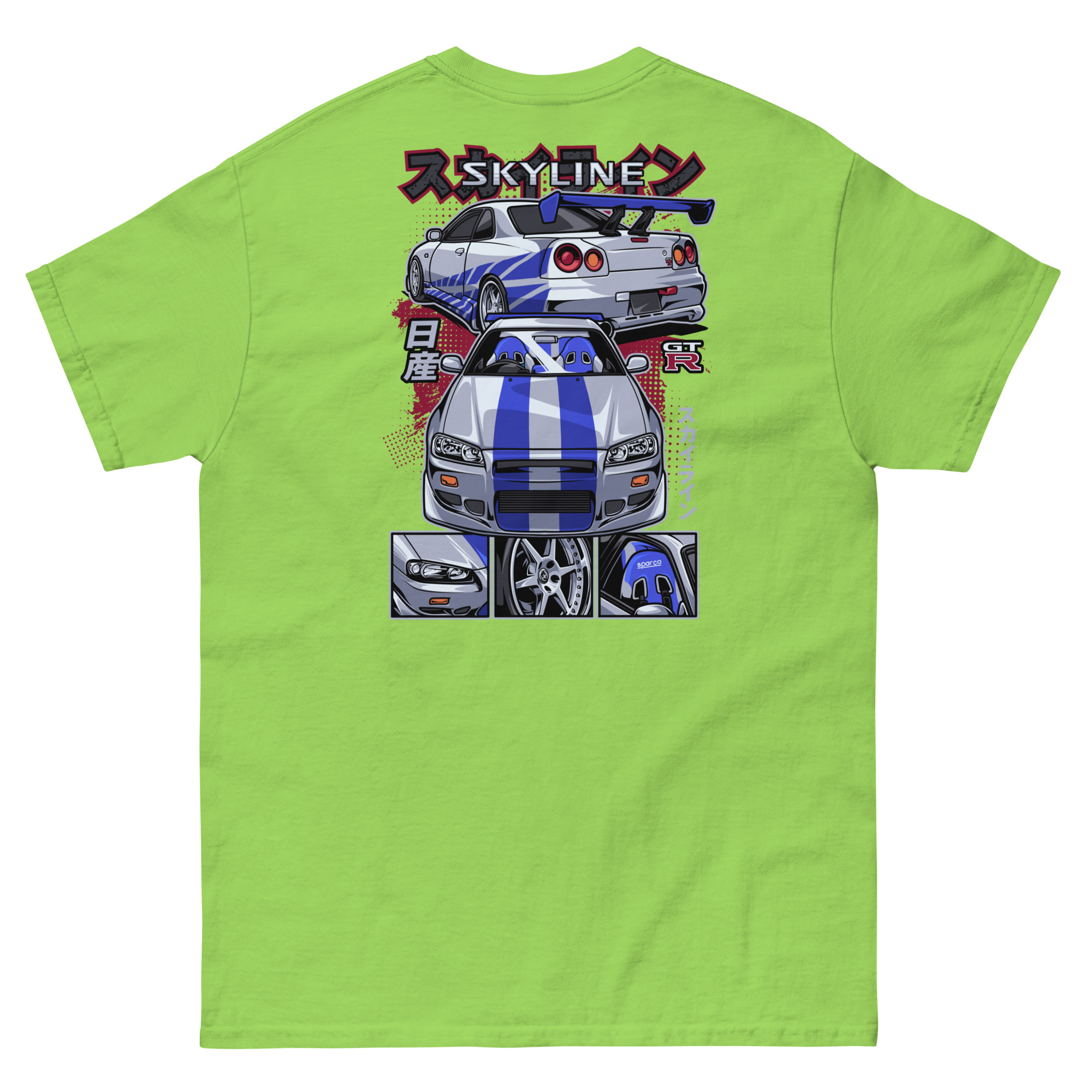 Brian's Skyline GTR R34 Unisex Classic Tee (Front/Back Design) - Image 16