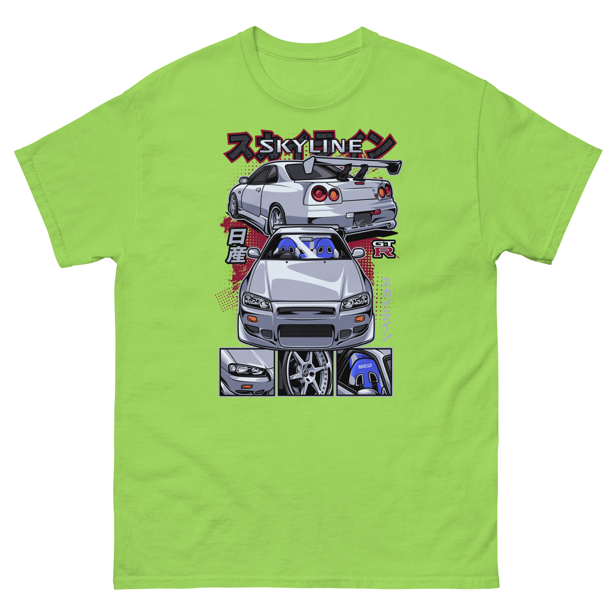 Silver Skyline GTR R34 Unisex Classic Tee - Image 16