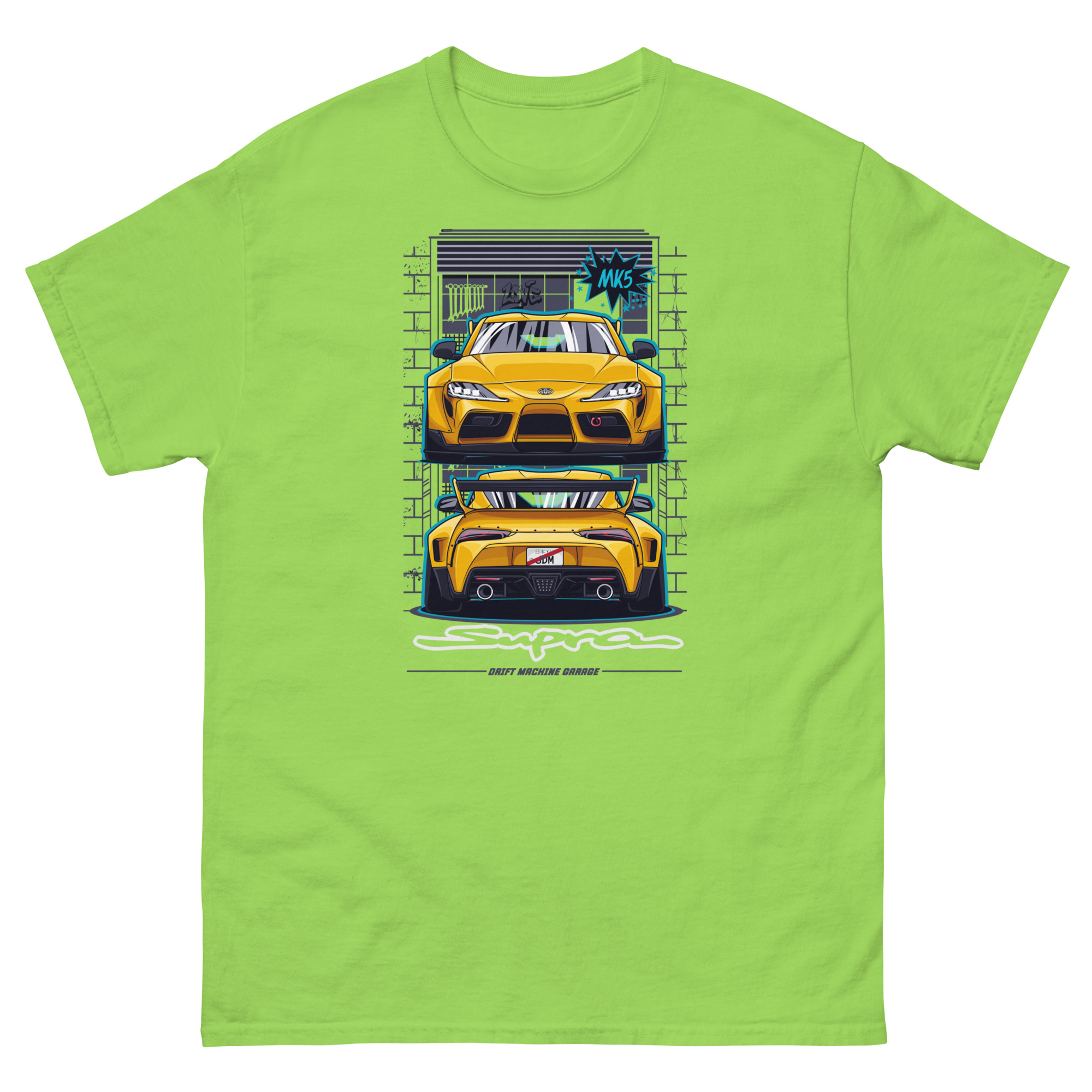 JDM Yellow Supra MK5 Unisex Classic Tee - Image 16