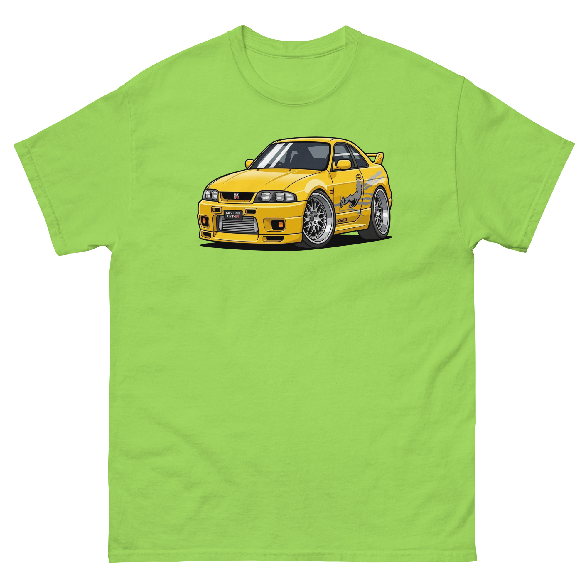 1995 Skyline GT-R R33 Chibi Style Unisex Classic Tee - Image 16