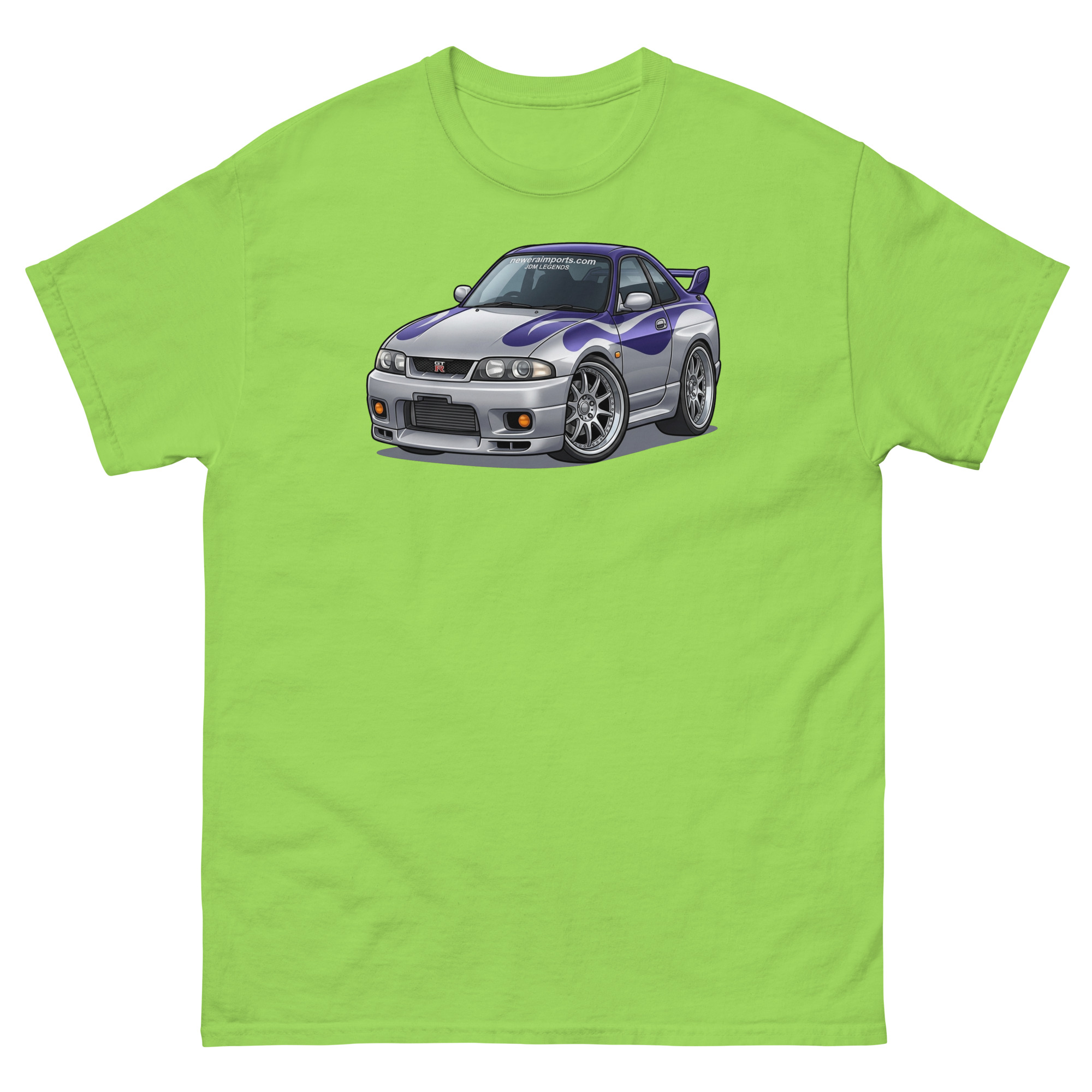 1996 Skyline GT-R R33 Chibi Style Unisex Classic Tee - Image 16