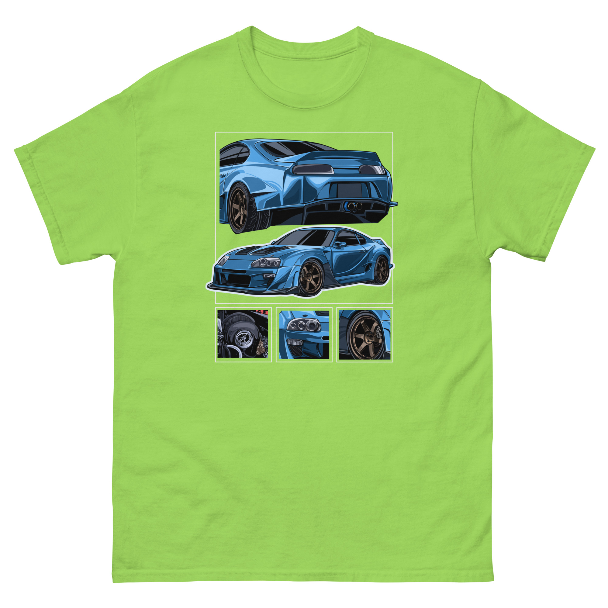 JDM Blue MK4 Supra Unisex Classic Tee - Image 31